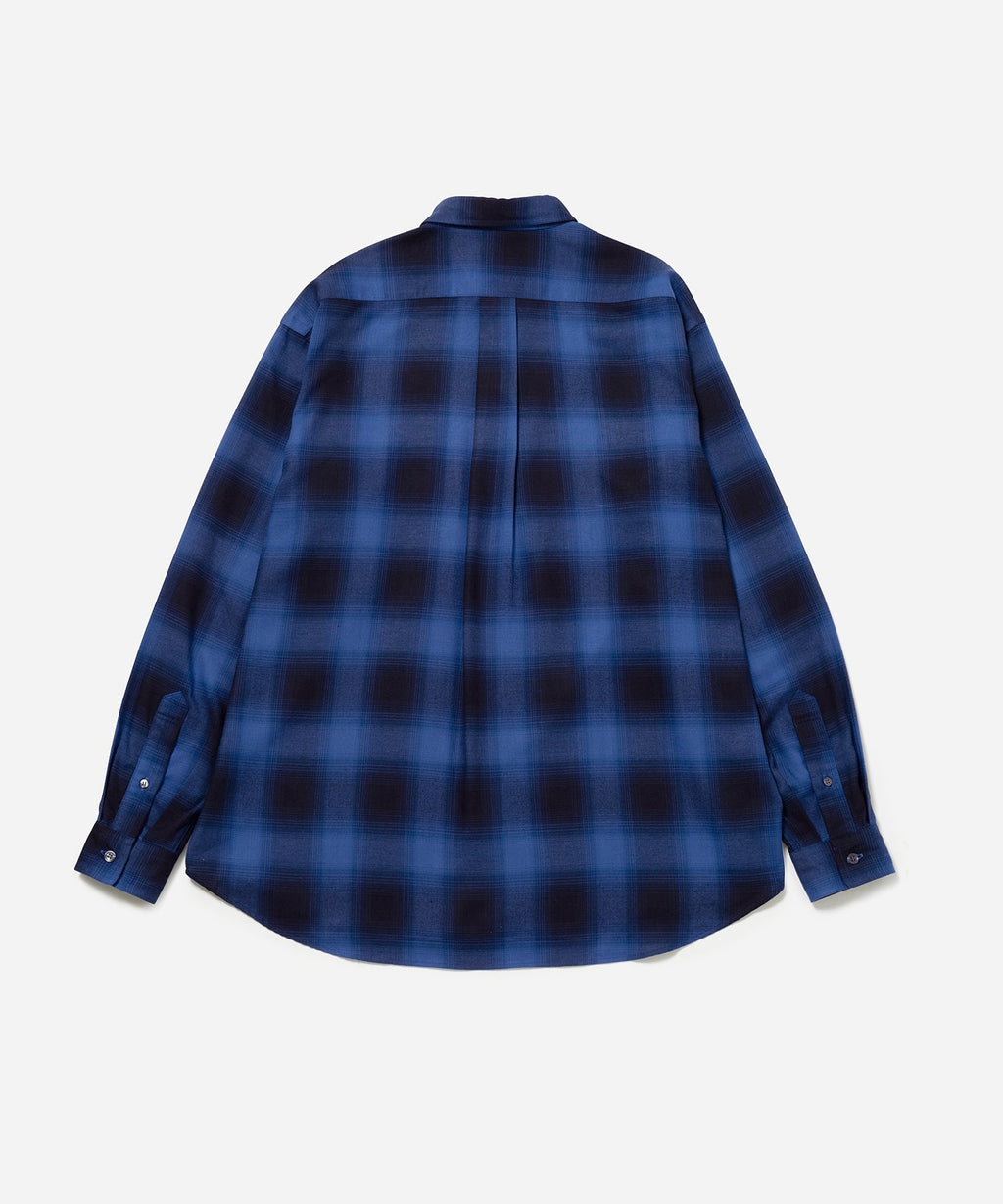 Blue | Ombre Check Work Shirt | Saturdays NYC