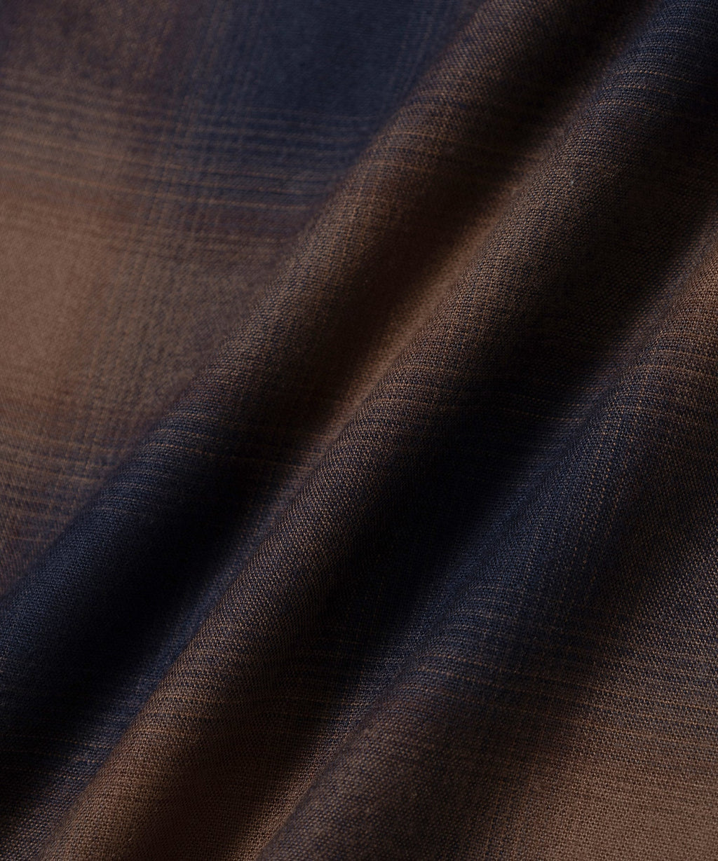 Brown | Ombre Check Work Shirt | Saturdays NYC