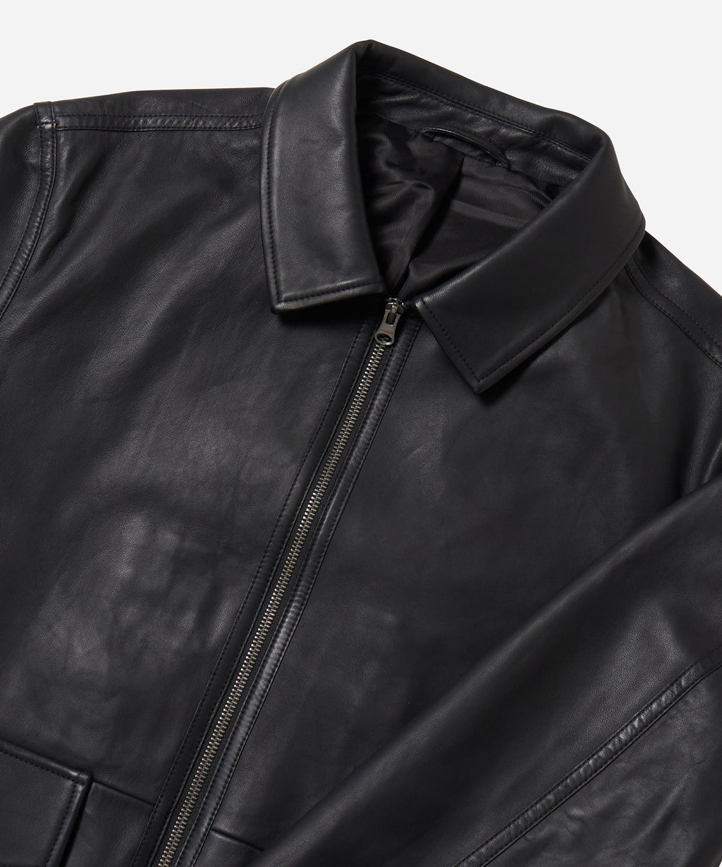Black | Tunstall Leather Jacket