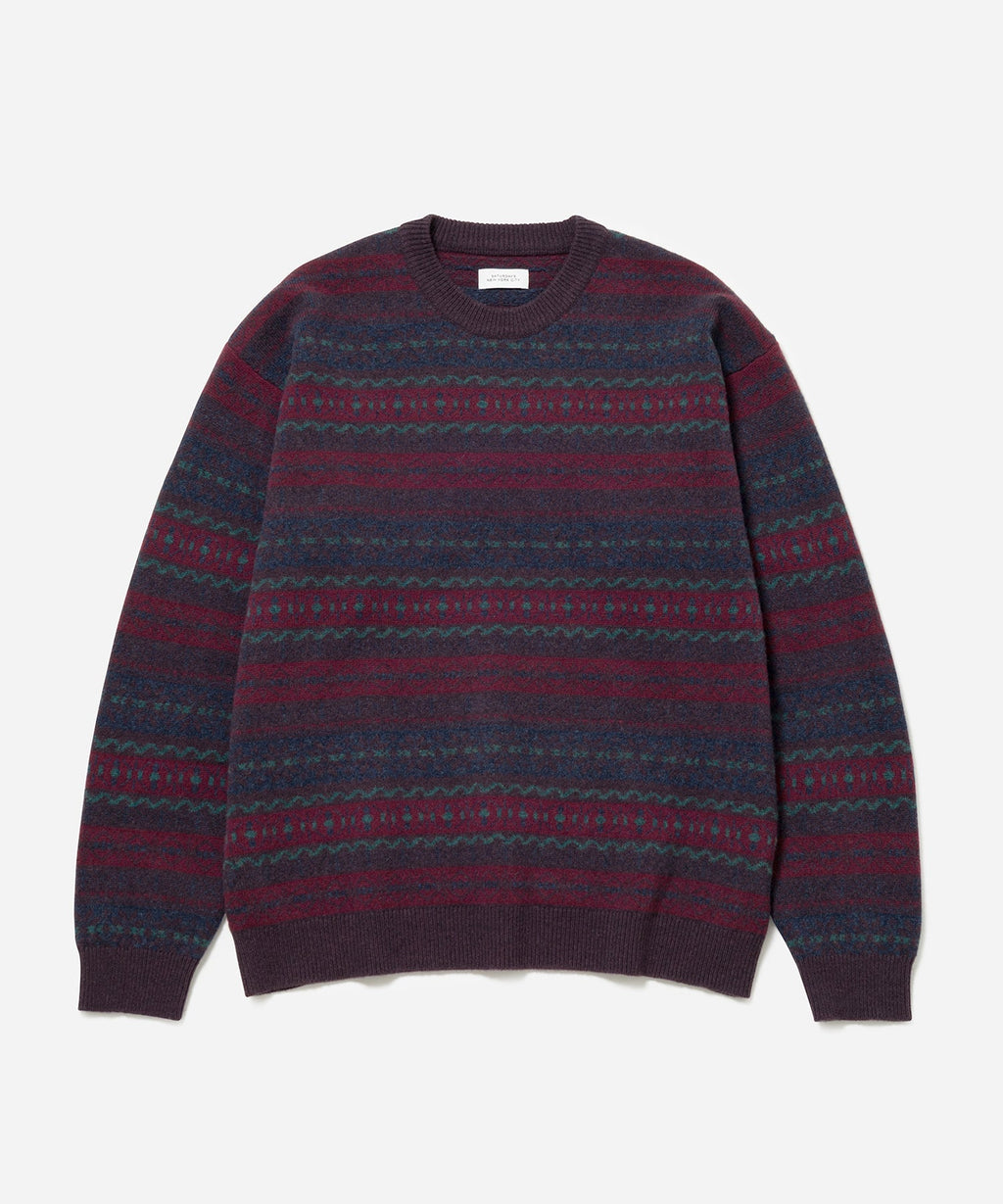 Purple | Classic Pattern Knit | Saturdays NYC