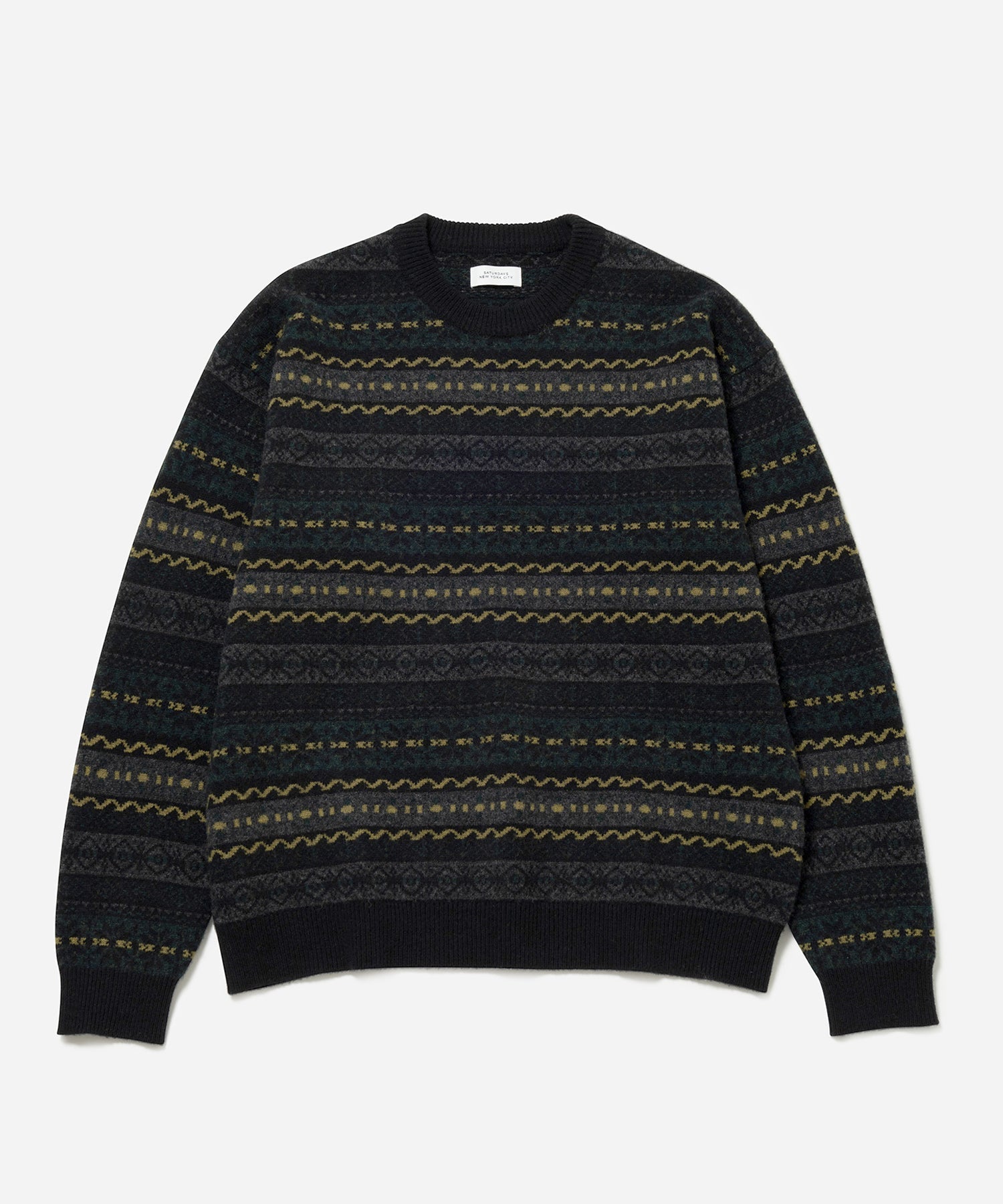 Charcoal | Classic Pattern Knit | Saturdays NYC