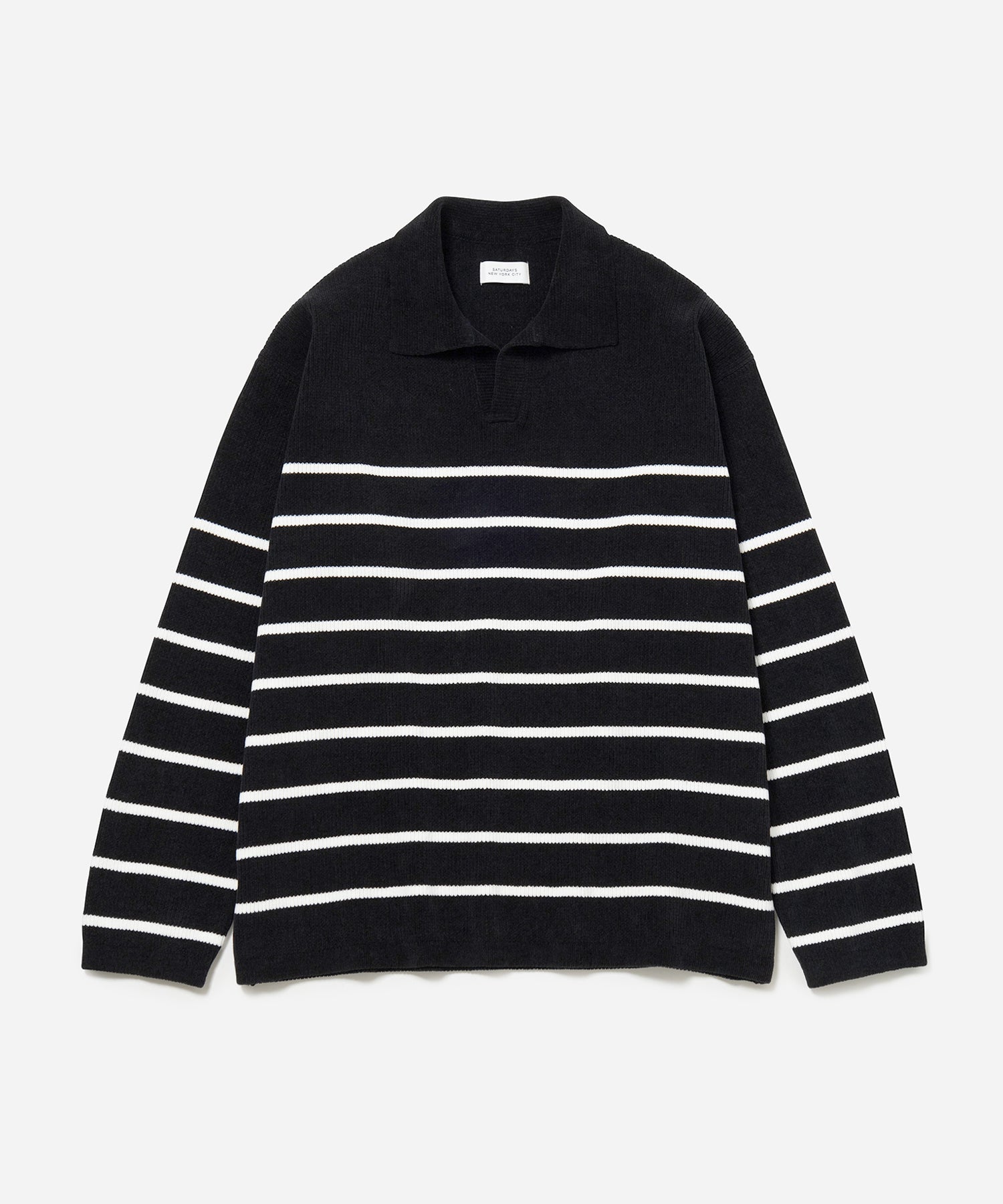 Black/White | Mole Yarn Stripe Skipper Knit | Saturdays NYC