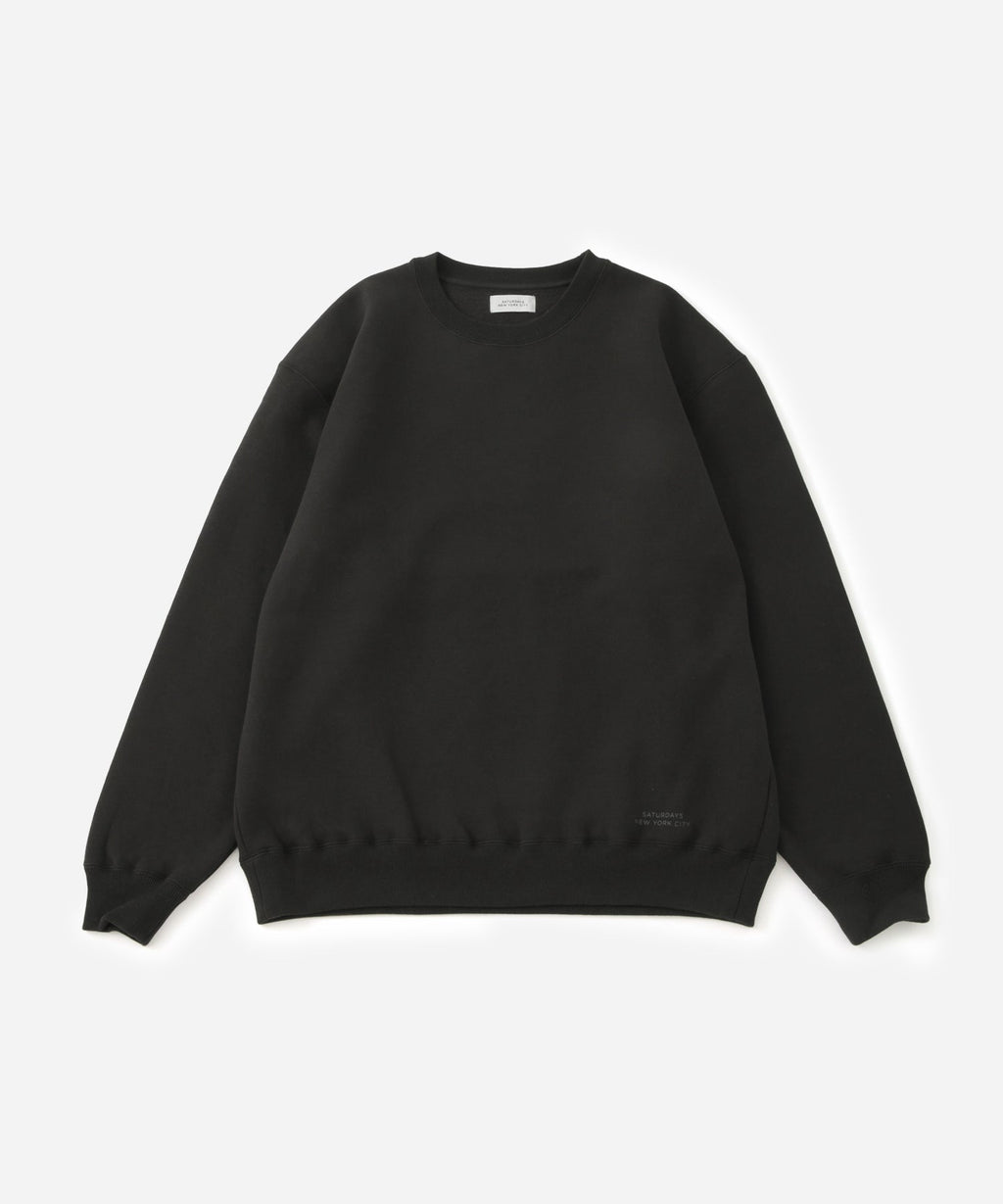Charcoal | Wool Blend Crew Sweatshirt | Saturdays NYC
