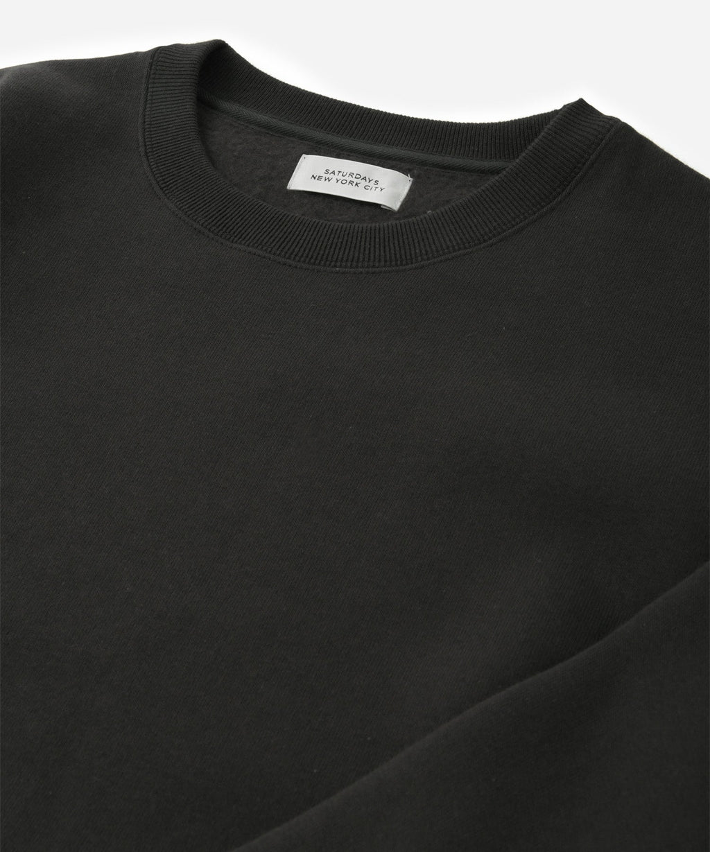 Charcoal | Wool Blend Crew Sweatshirt | Saturdays NYC
