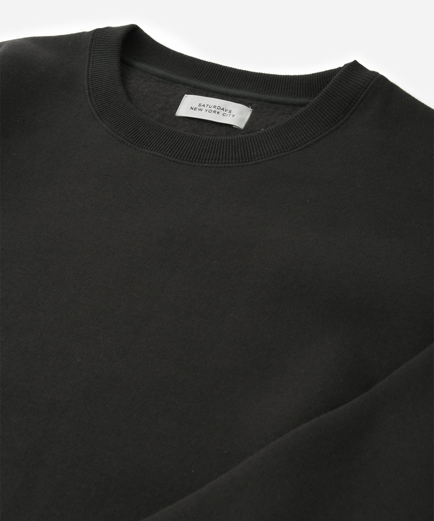 Charcoal | Wool Blend Crew Sweatshirt | Saturdays NYC