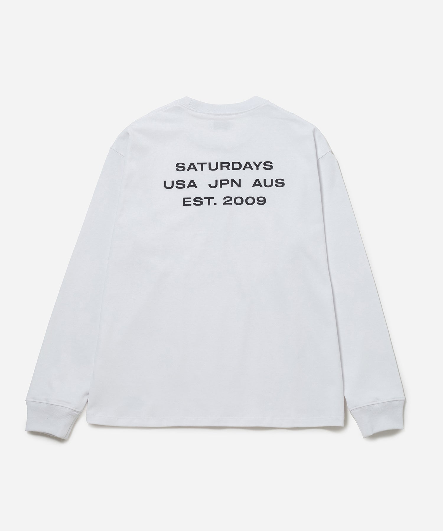 White | Max Weight LS Tee | Saturdays NYC