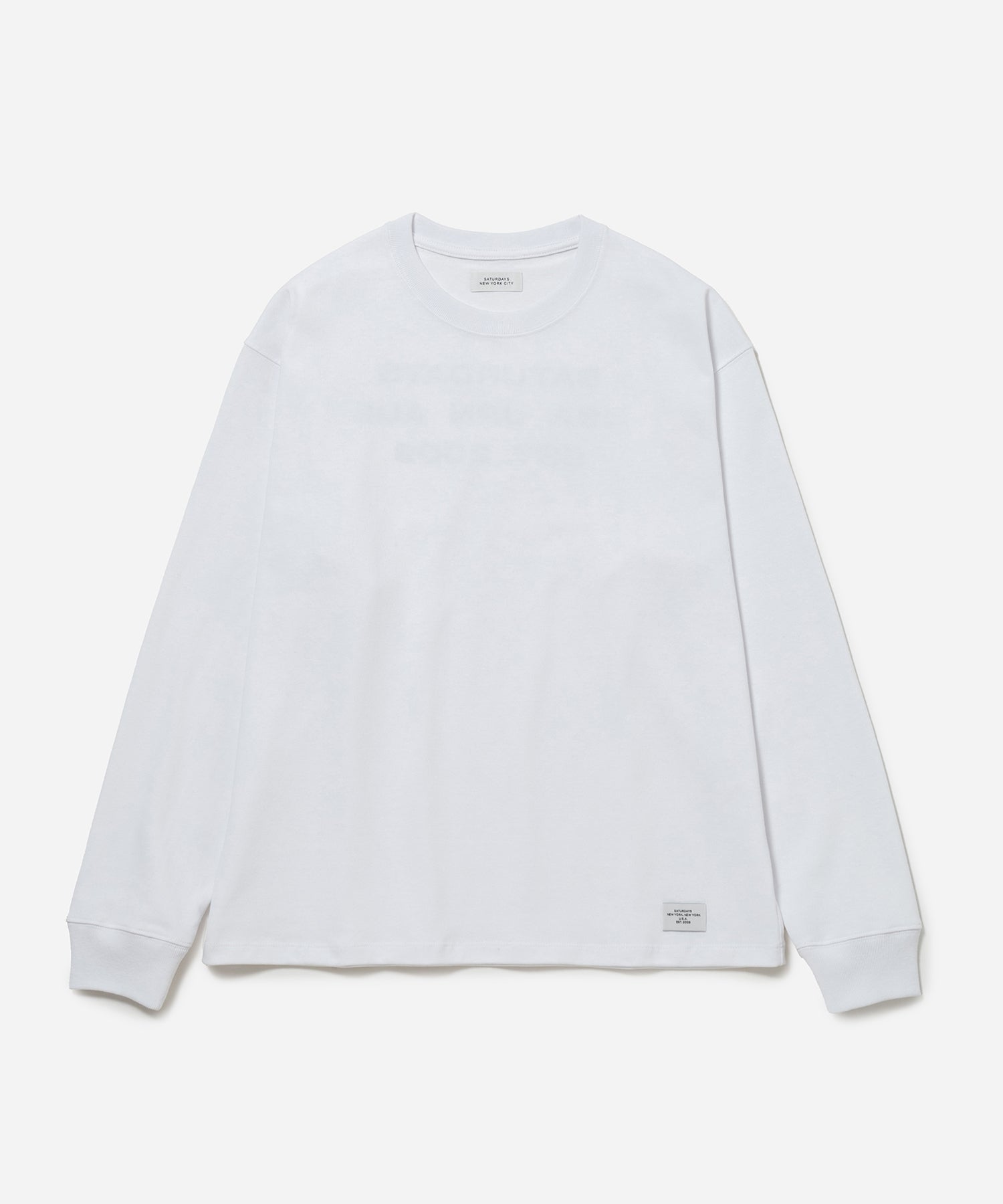 White | Max Weight LS Tee | Saturdays NYC