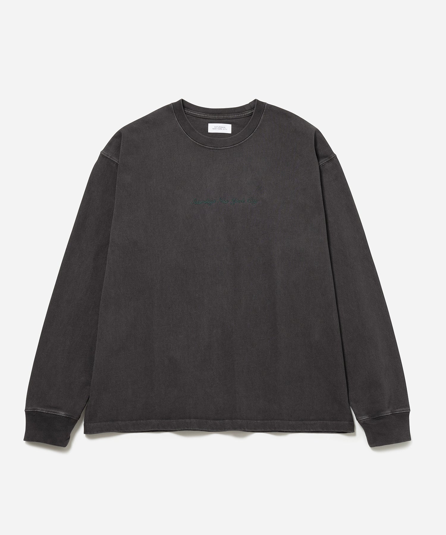 Black | Heavy Weight Pigment LS Tee | Saturdays NYC