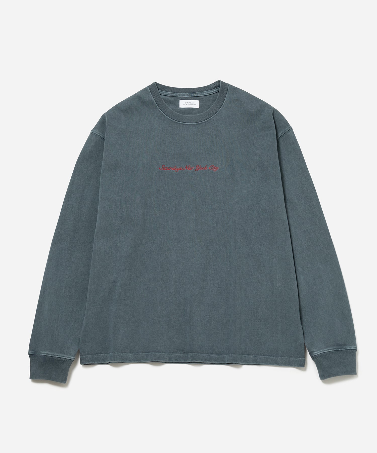 Blue | Heavy Weight Pigment LS Tee | Saturdays NYC