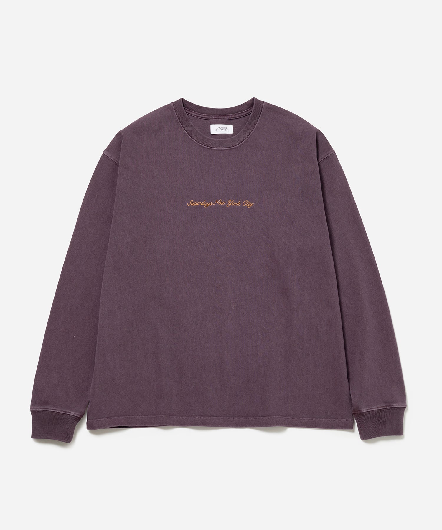 Purple | Heavy Weight Pigment LS Tee | Saturdays NYC