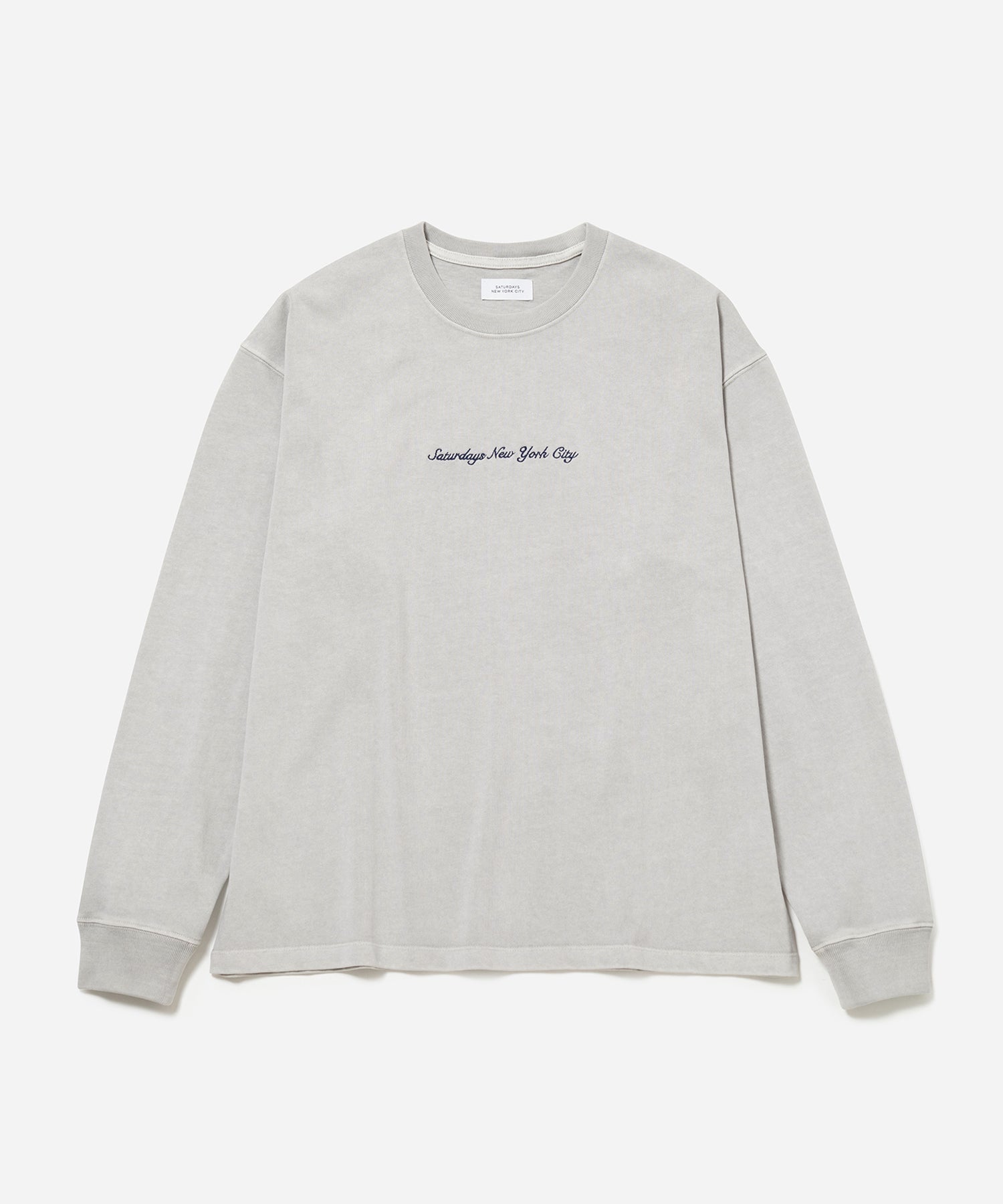 Light Grey | Heavy Weight Pigment LS Tee | Saturdays NYC
