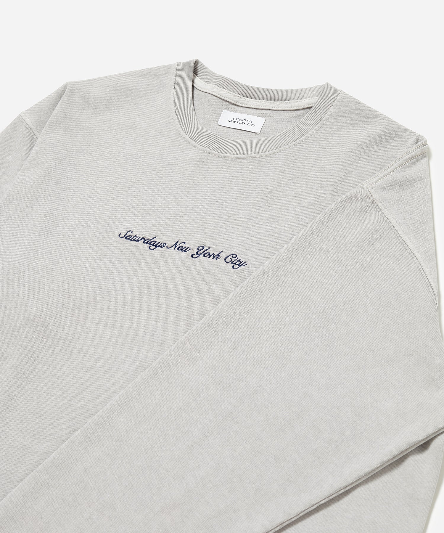 Light Grey | Heavy Weight Pigment LS Tee | Saturdays NYC