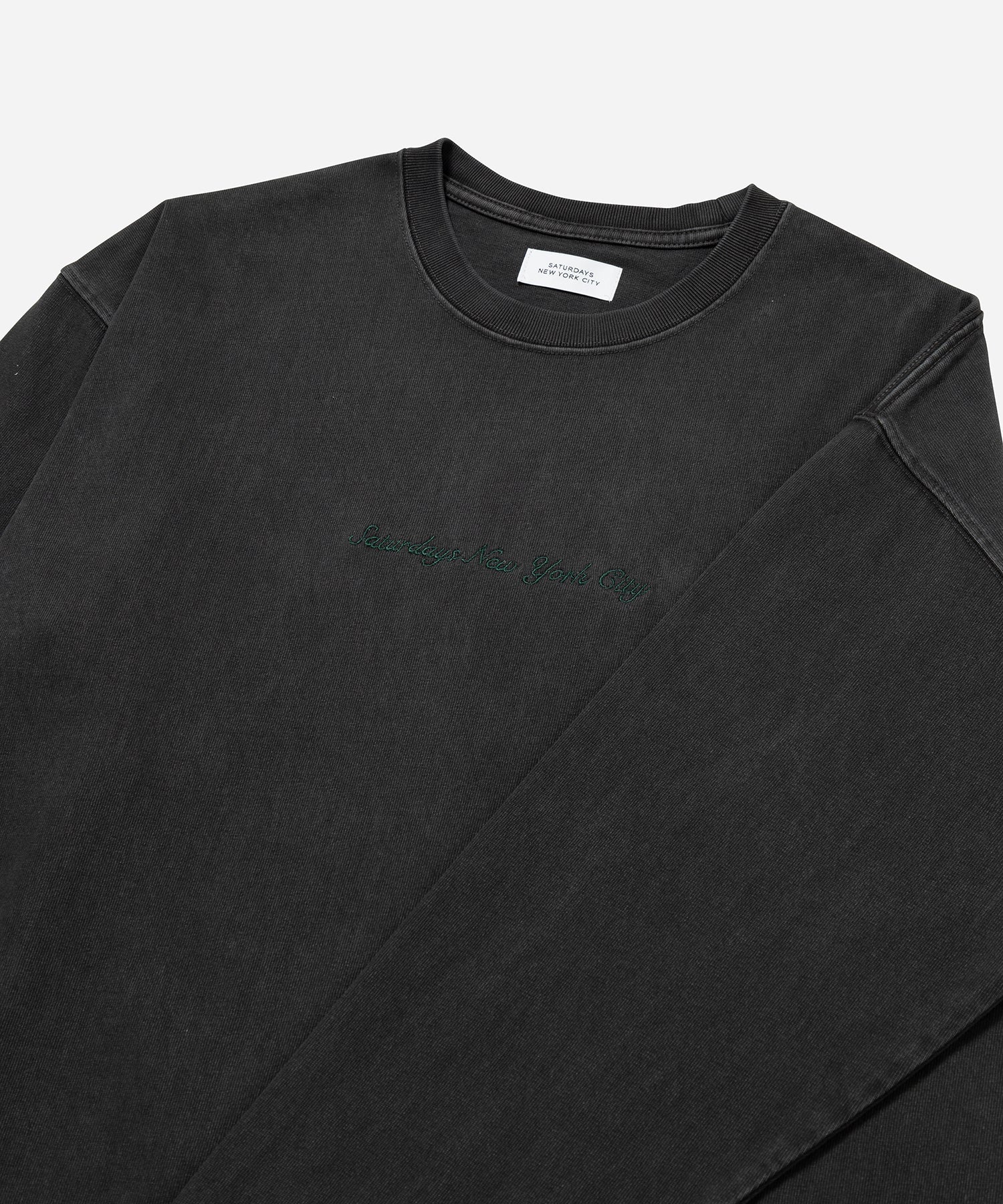 Black | Heavy Weight Pigment LS Tee | Saturdays NYC