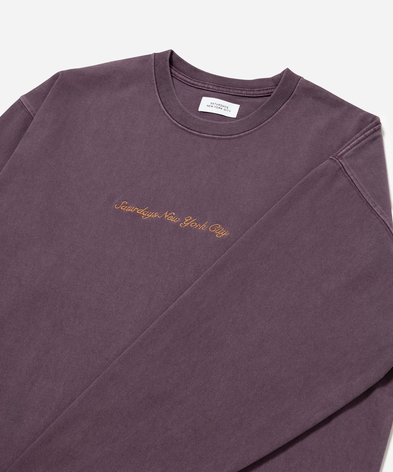 Purple | Heavy Weight Pigment LS Tee | Saturdays NYC