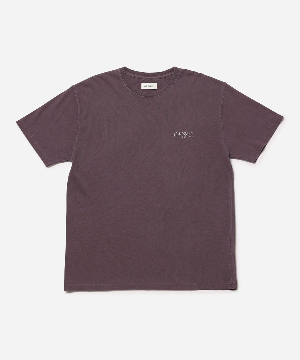 Deep Purple | Pigment Dyed SS Tee | Saturdays NYC