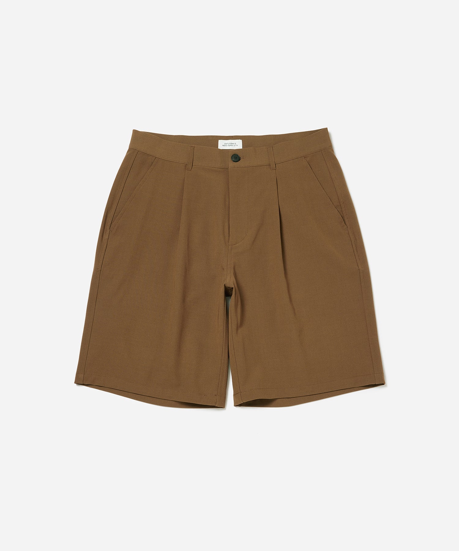 Brown | Lightweight Wool Walk Shorts | Saturdays NYC