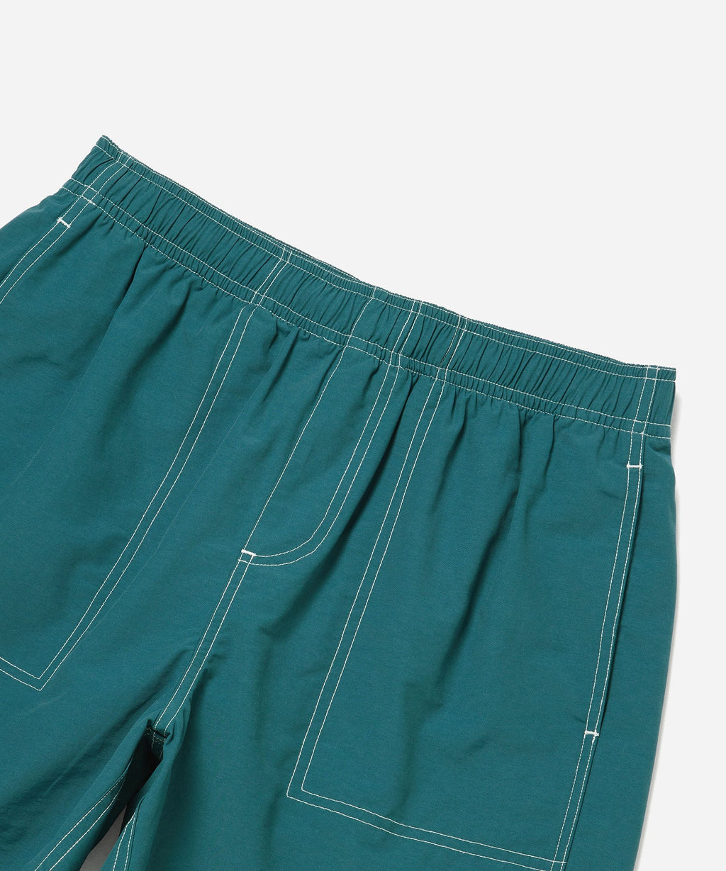 Green | Talley Contrast Stitch Swim Shorts | Saturdays NYC