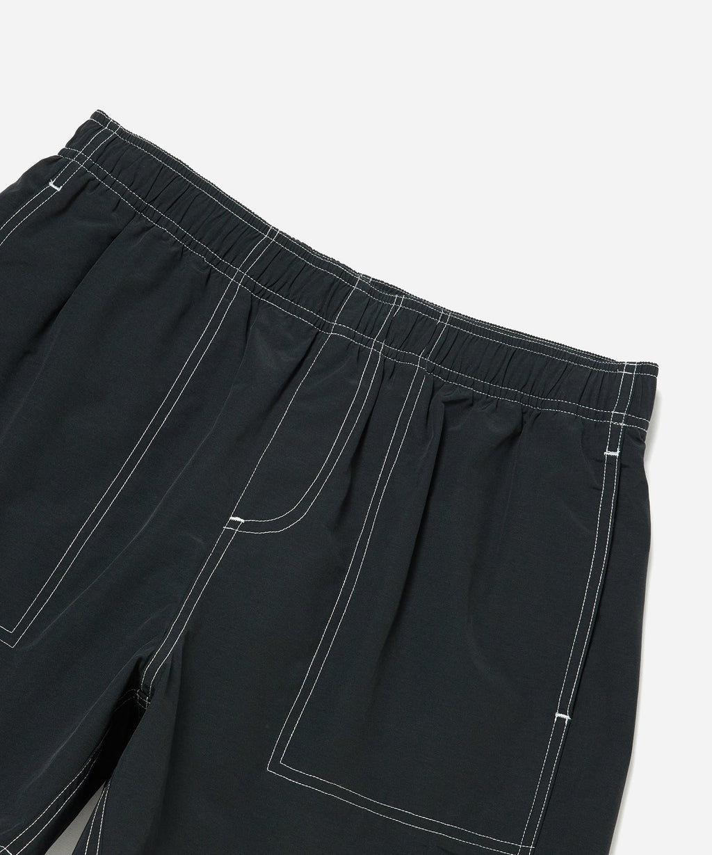 Black | Talley Contrast Stitch Swim Shorts | Saturdays NYC
