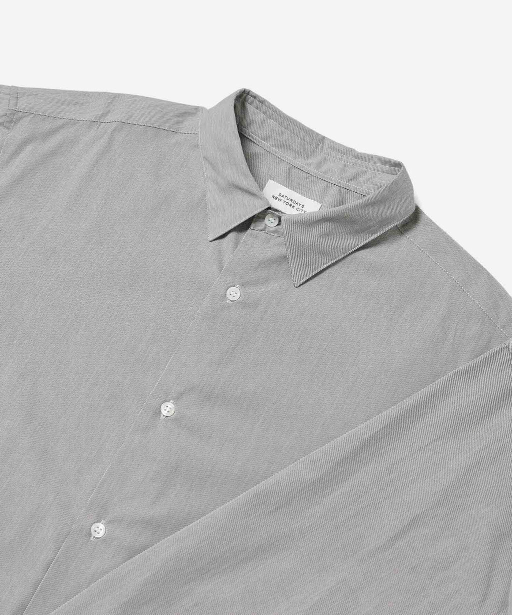 Navy | Regular Collar Stripe Shirt | Saturdays NYC