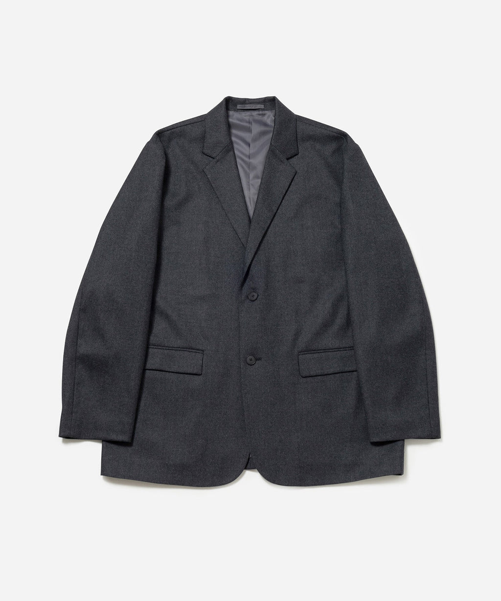 Charcoal | Wool Saxony Tailored Jacket | Saturdays NYC