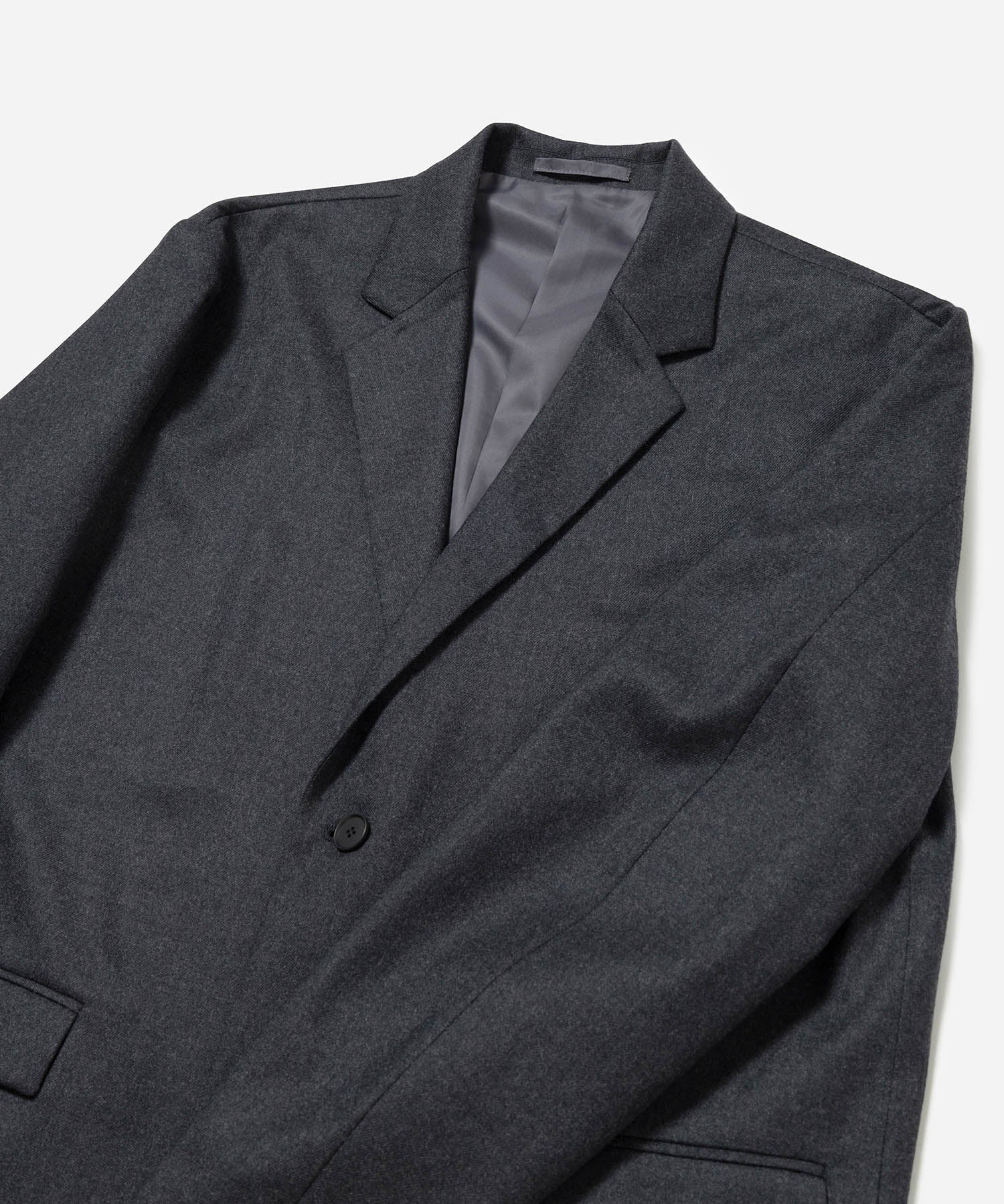 Charcoal | Wool Saxony Tailored Jacket | Saturdays NYC