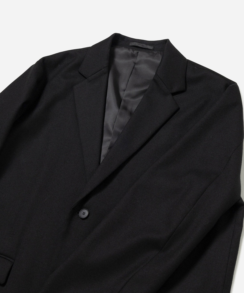Black | Wool Saxony Tailored Jacket | Saturdays NYC