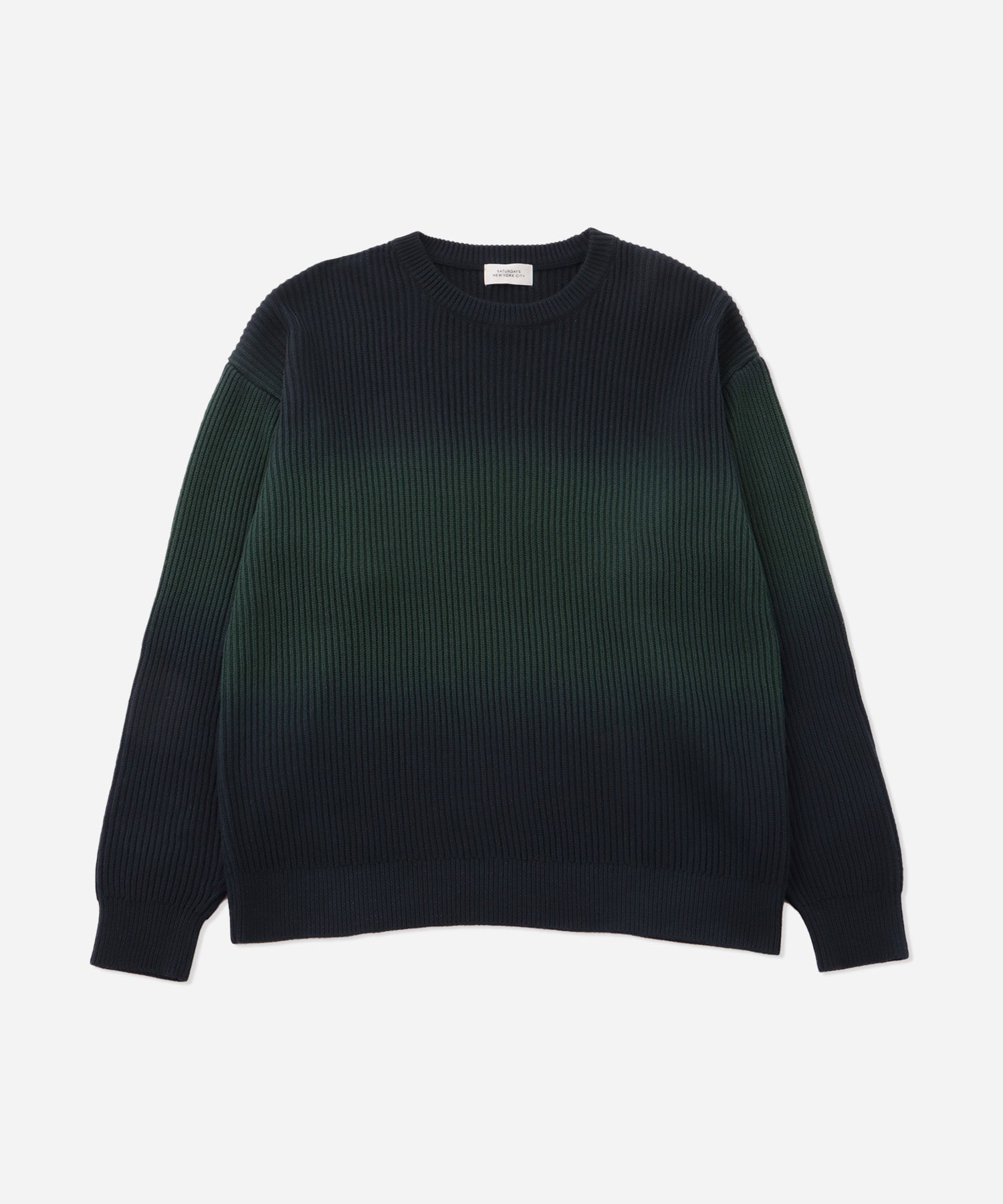 Navy | Cotton Cashmere Step Dyeing Knit | Saturdays NYC