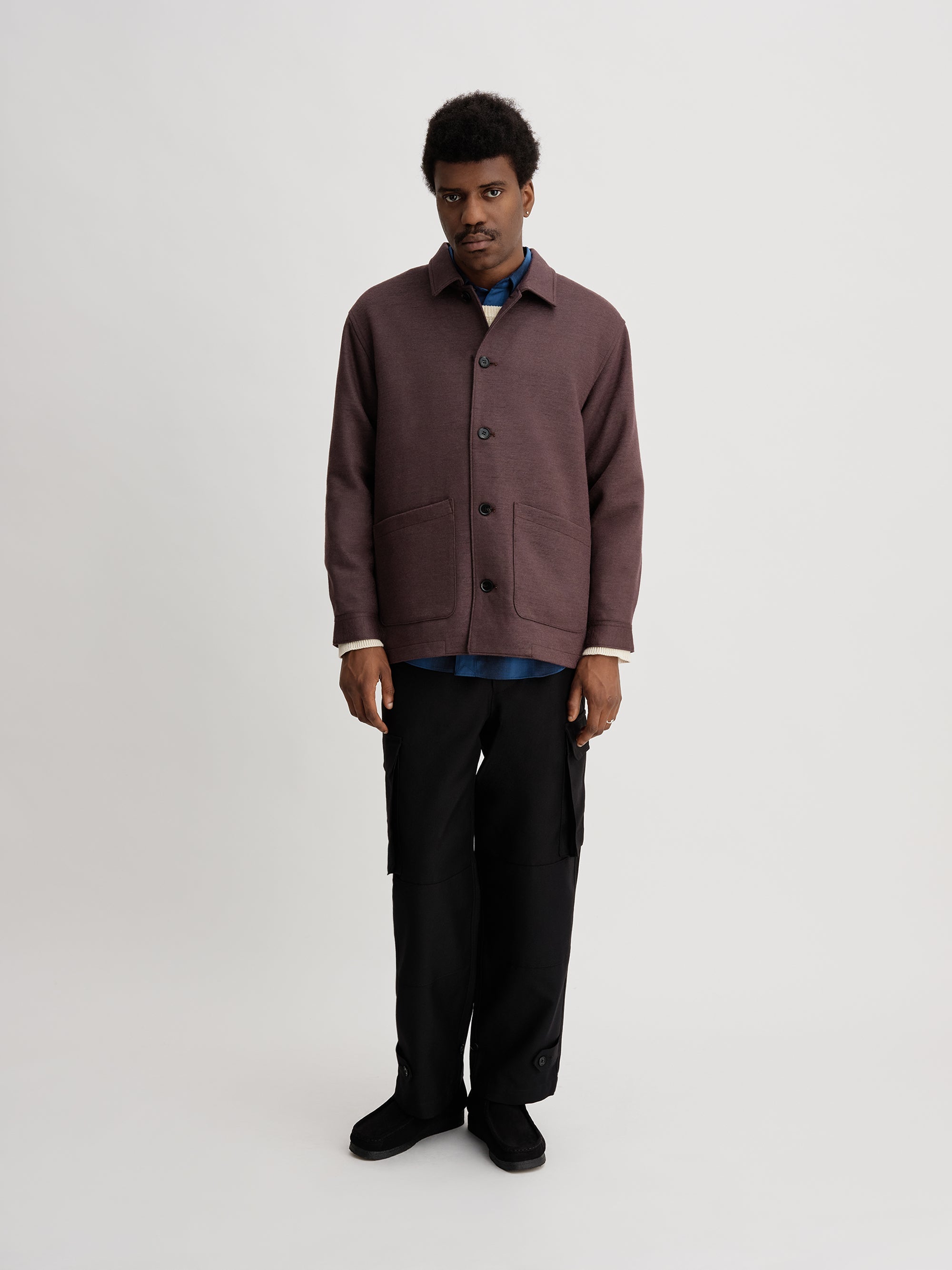 Taupe | Coverall Wool Shirts Blouson | Saturdays NYC