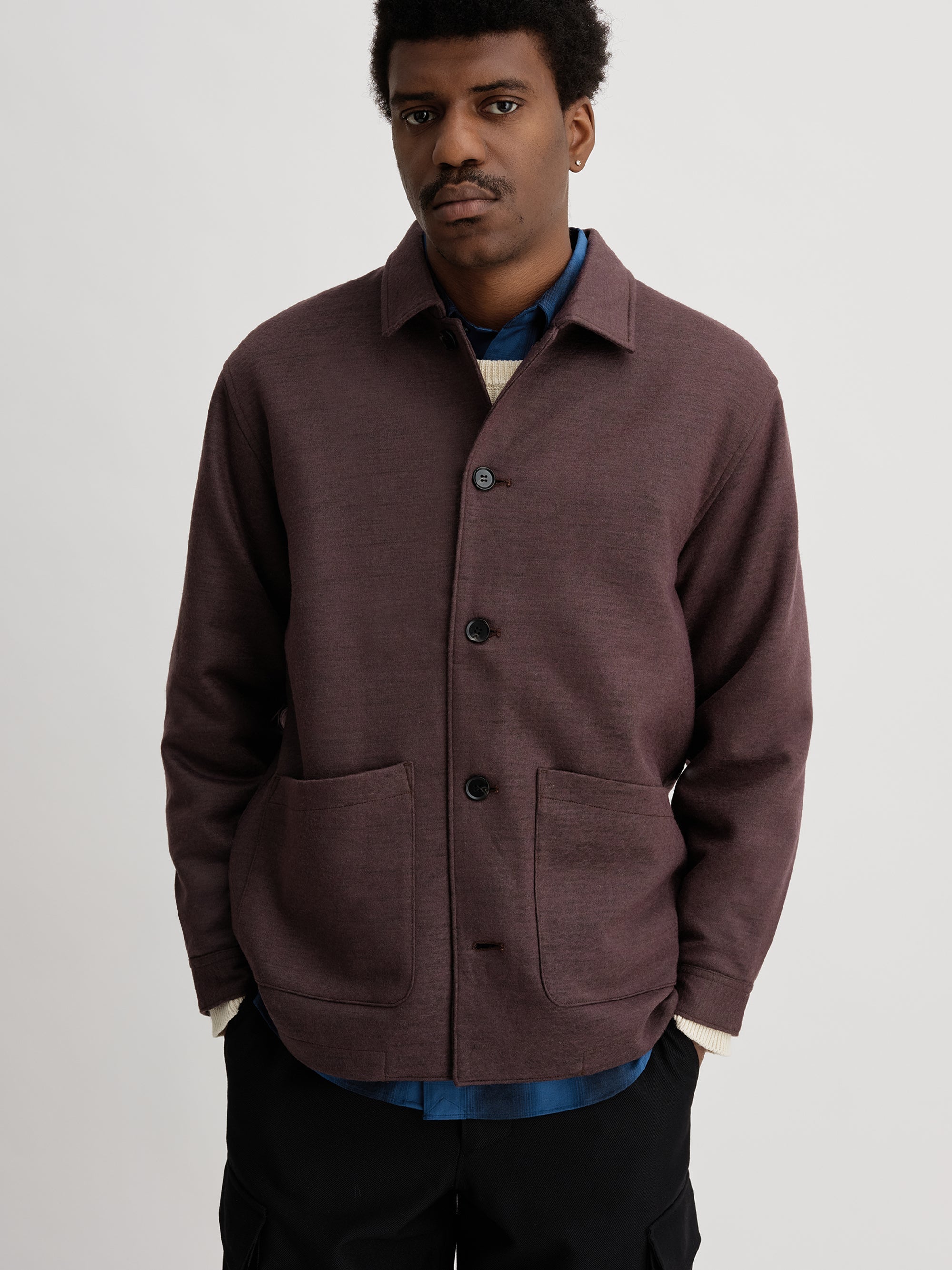 Taupe | Coverall Wool Shirts Blouson | Saturdays NYC