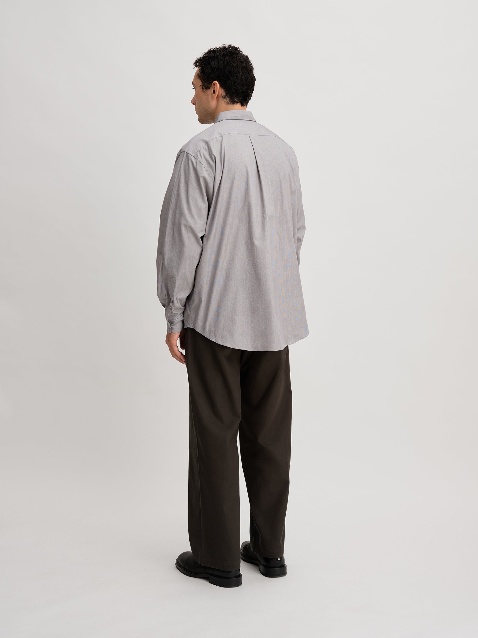 Navy | Regular Collar Stripe Shirt | Saturdays NYC