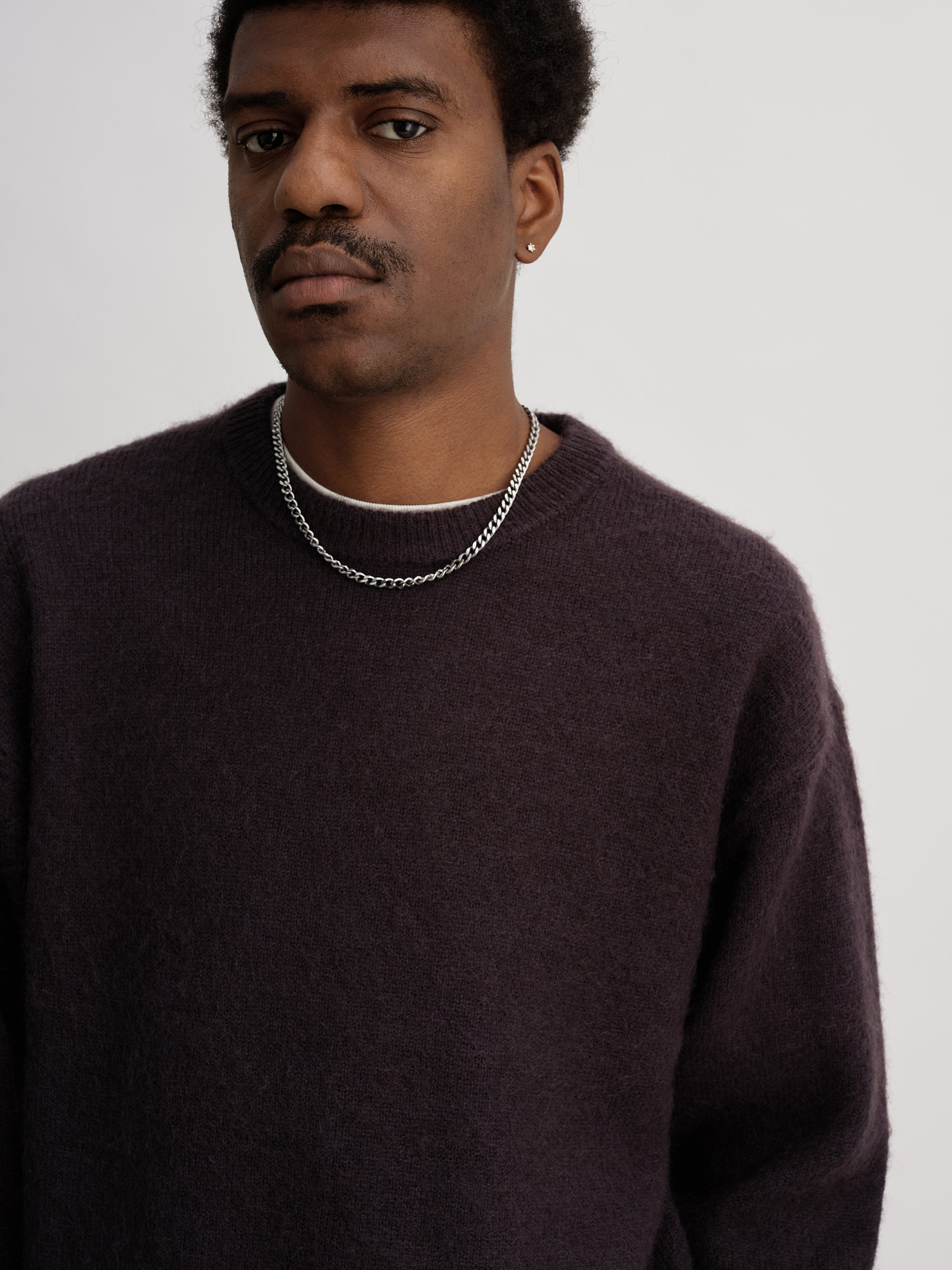 Deep Grey | Mohair Shaggy Knit | Saturdays NYC