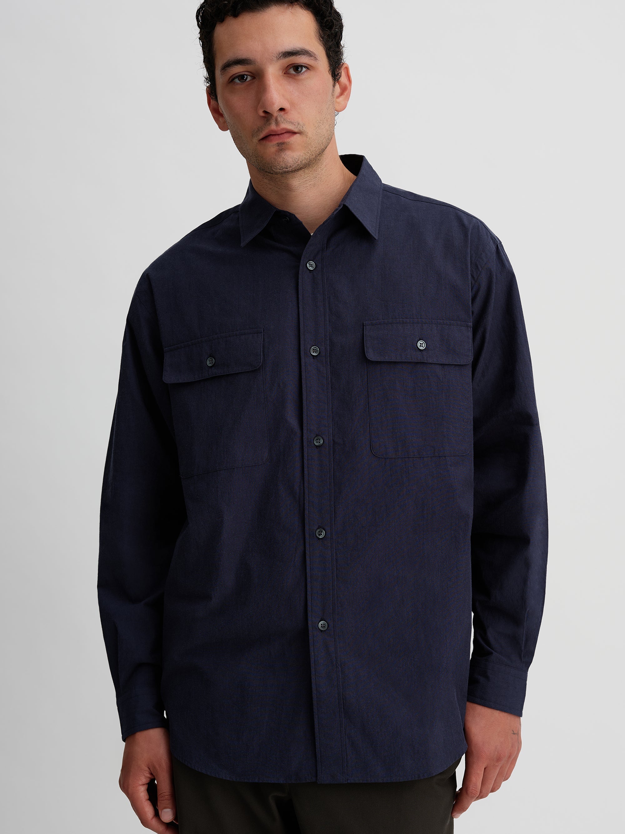 Navy | Chambray Work Shirt | Saturdays NYC