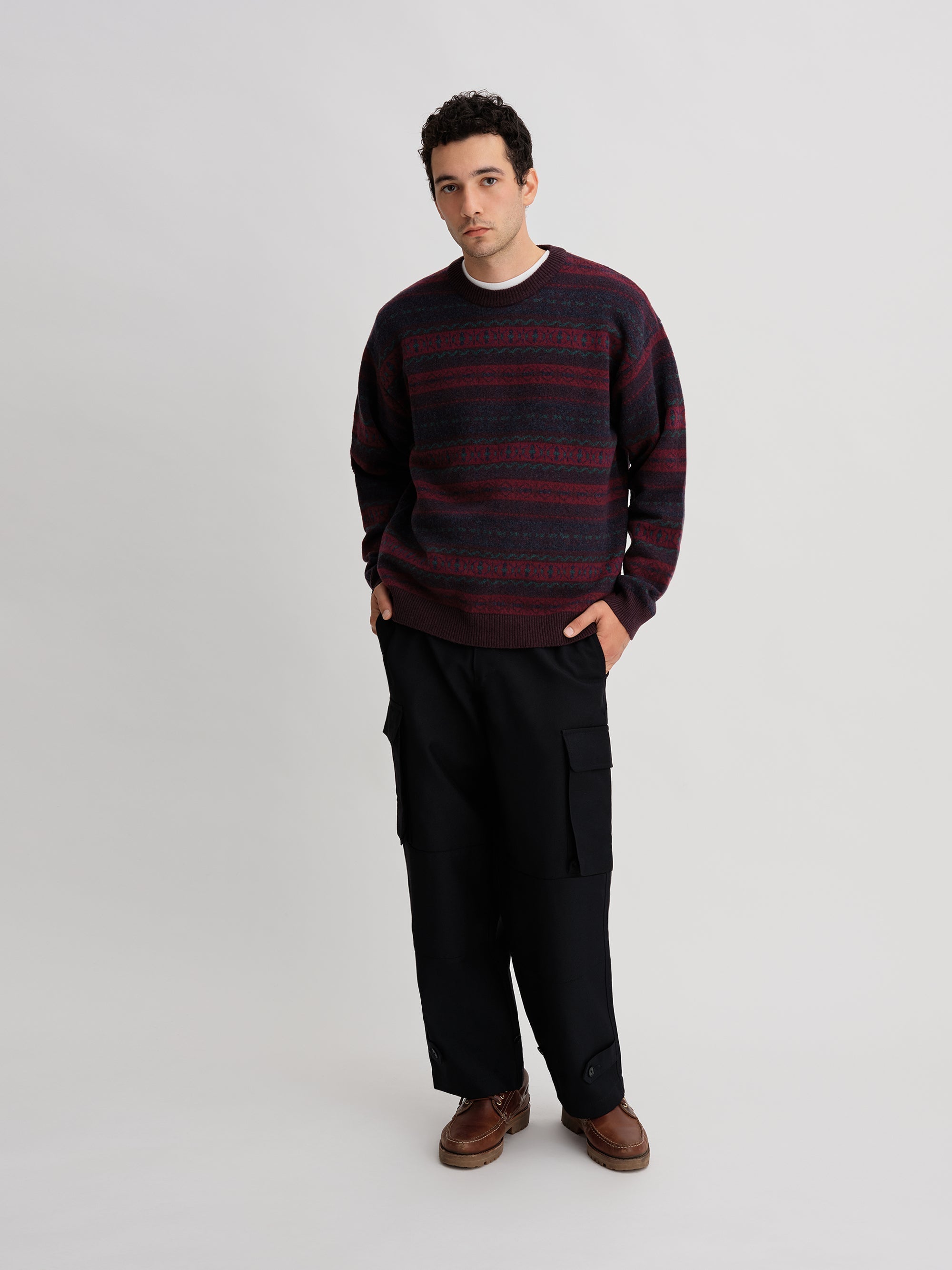 Purple | Classic Pattern Knit | Saturdays NYC