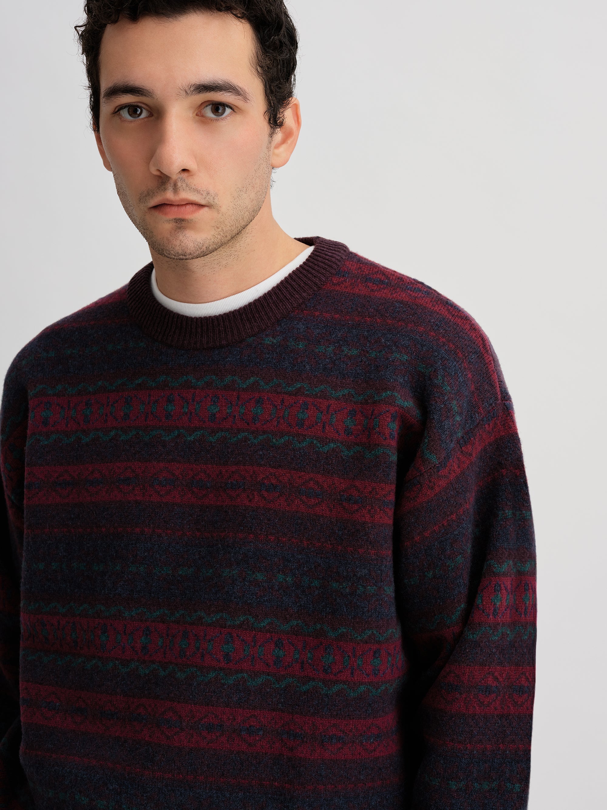 Purple | Classic Pattern Knit | Saturdays NYC