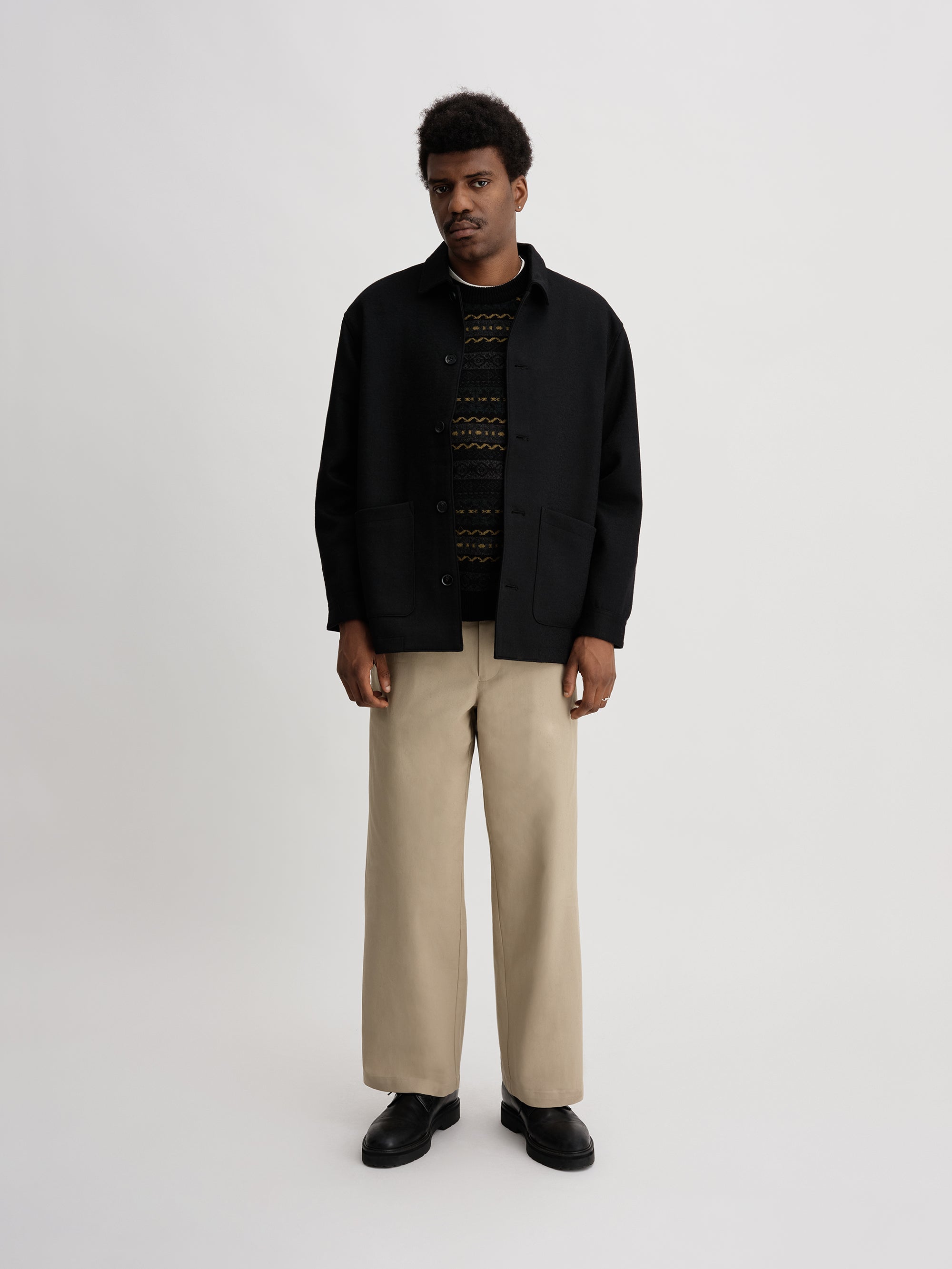 Black | Coverall Wool Shirts Blouson | Saturdays NYC