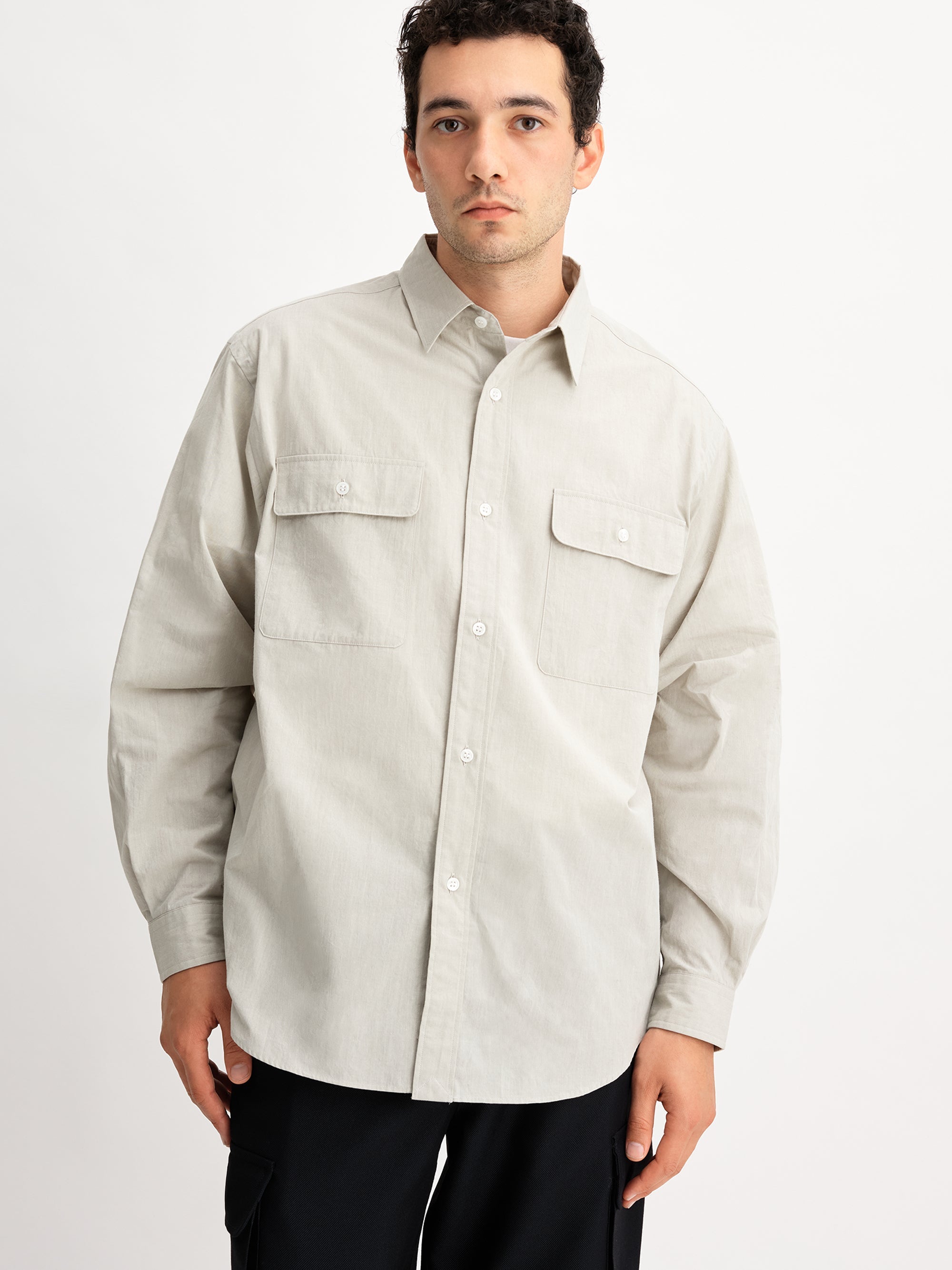 Light Grey | Chambray Work Shirt | Saturdays NYC