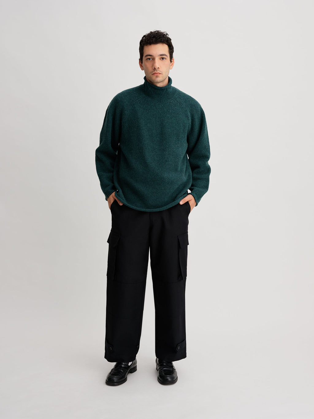Dark Cedar | Roll Neck Knit | Saturdays NYC