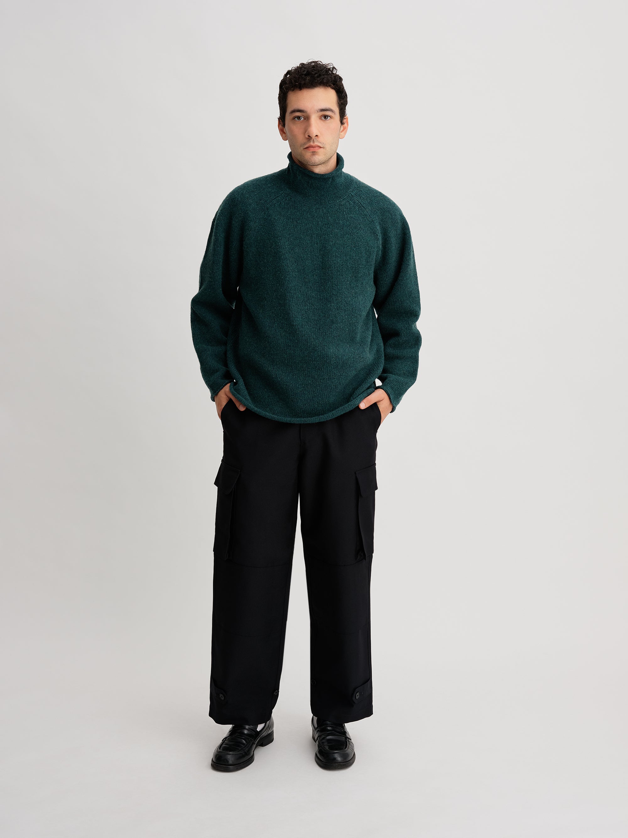 Dark Cedar | Roll Neck Knit | Saturdays NYC