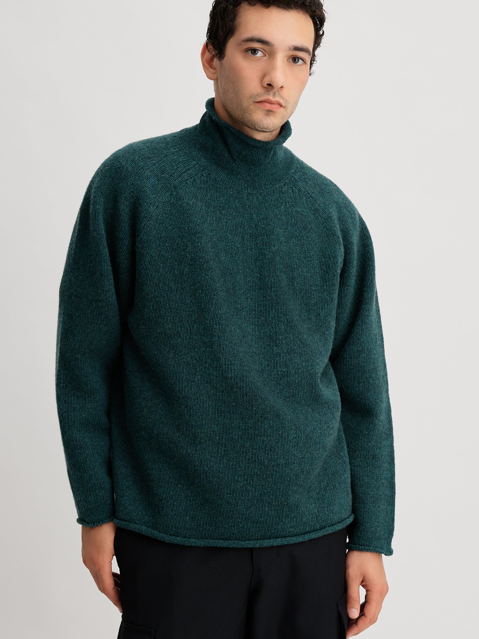 Dark Cedar | Roll Neck Knit | Saturdays NYC