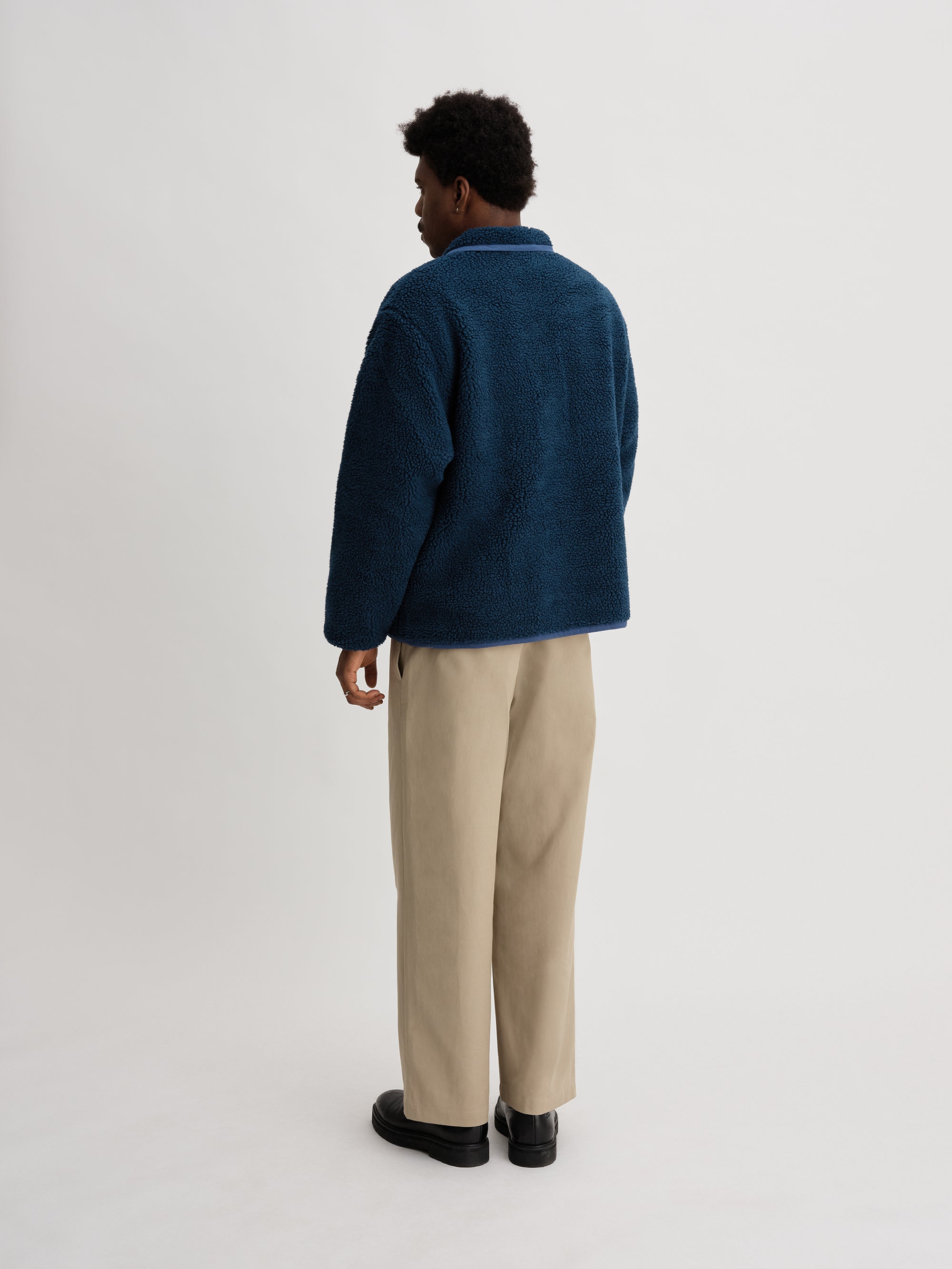 Blue | Boa Fleece Zip Blouson | Saturdays NYC