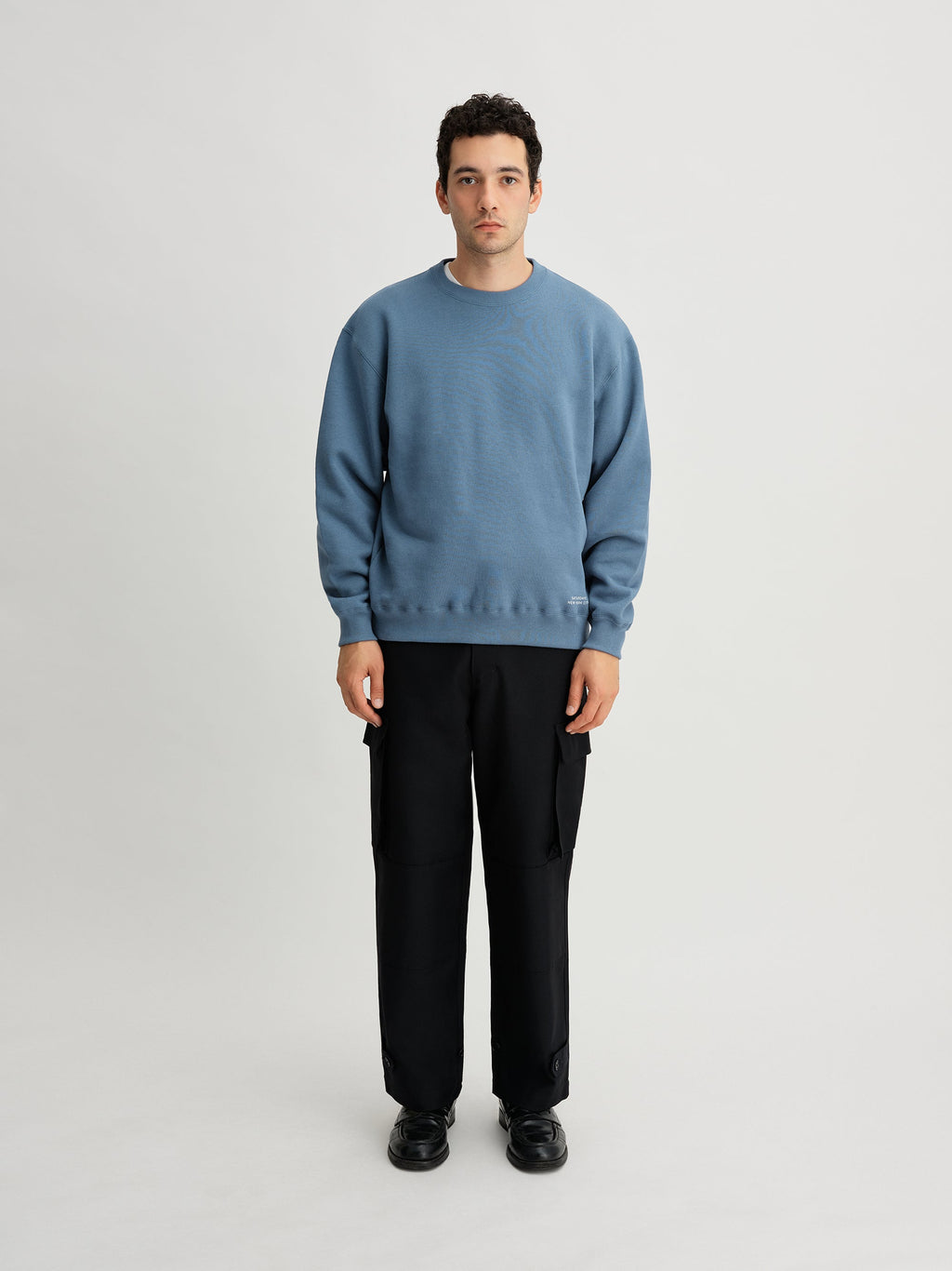 Blue | Wool Blend Crew Sweatshirt | Saturdays NYC