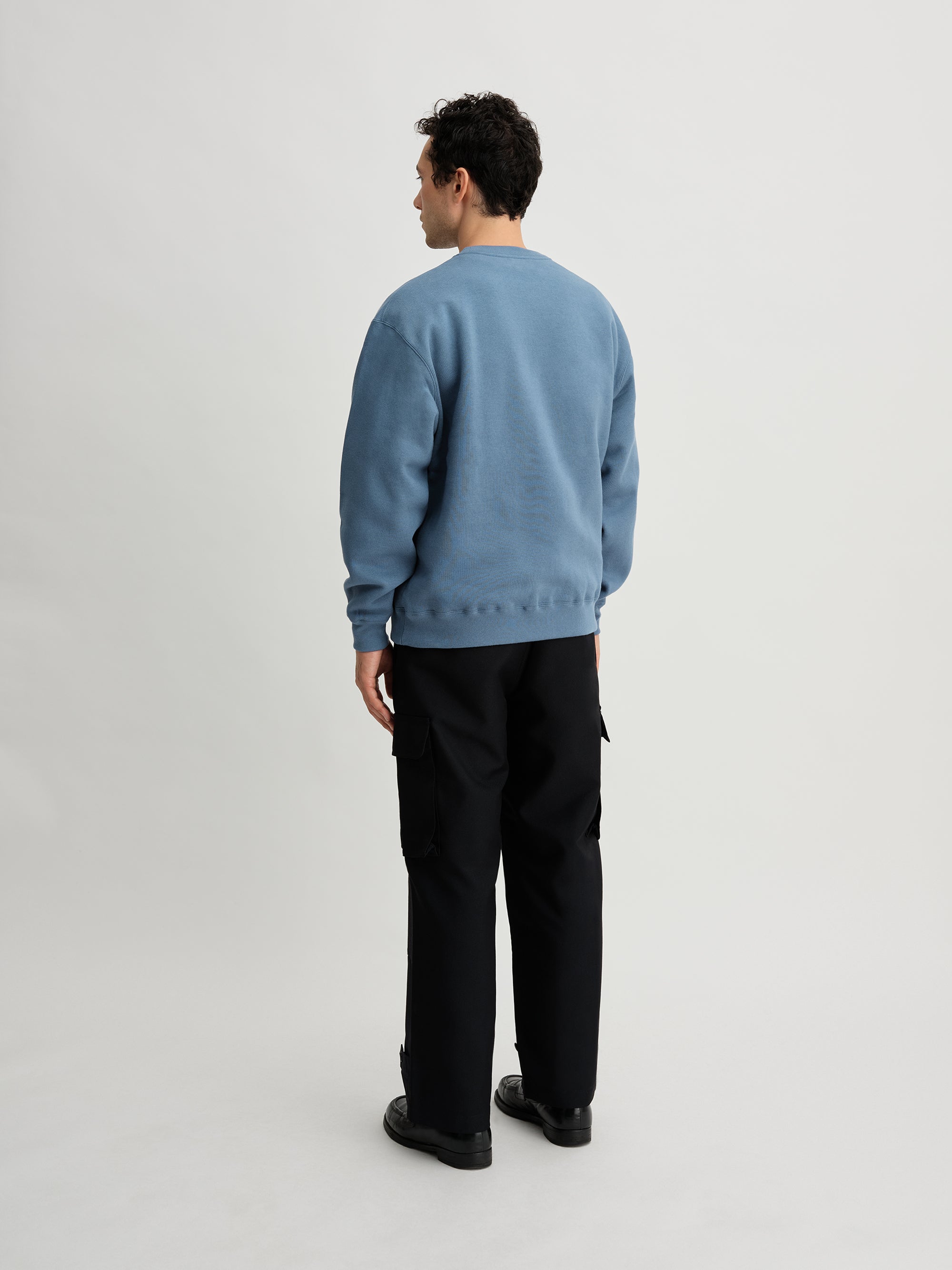 Blue | Wool Blend Crew Sweatshirt | Saturdays NYC