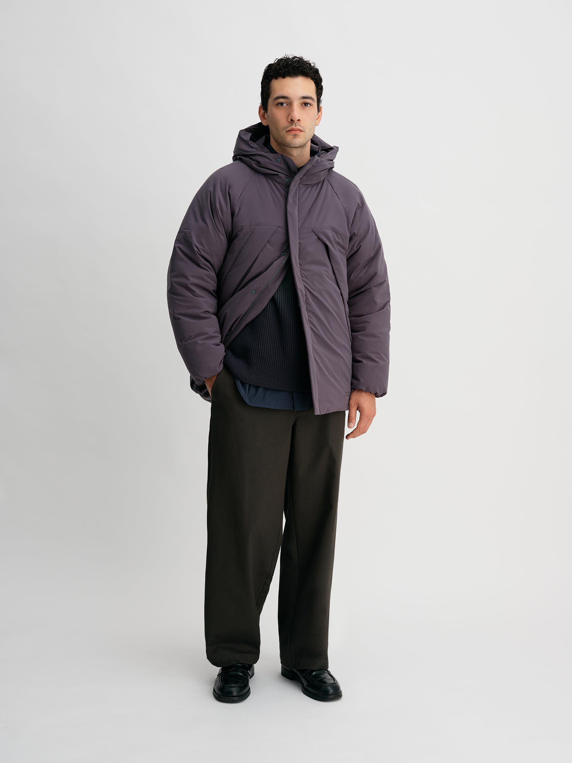 Charcoal | Allied Down Hooded Blouson | Saturdays NYC