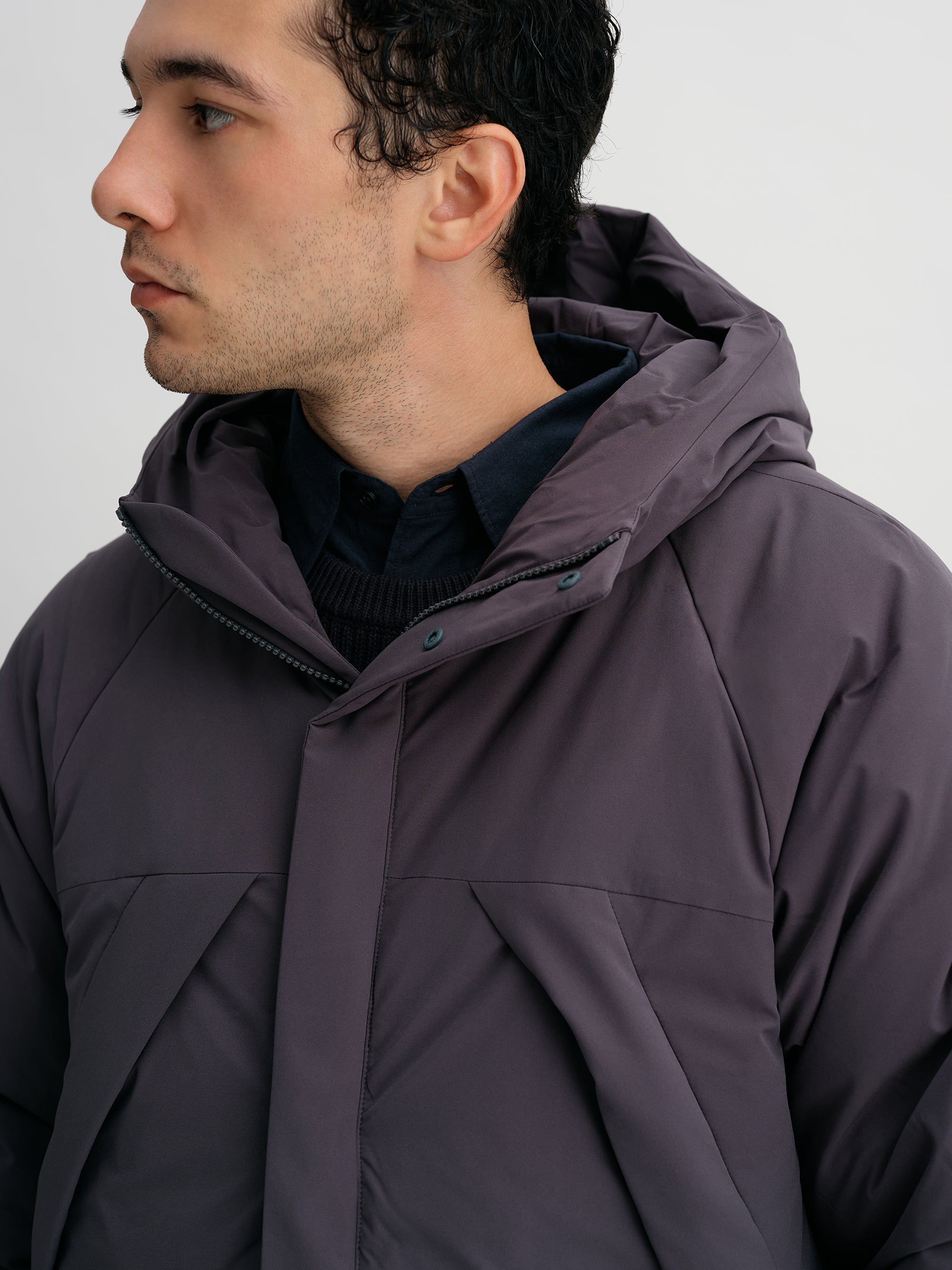 Charcoal | Allied Down Hooded Blouson | Saturdays NYC