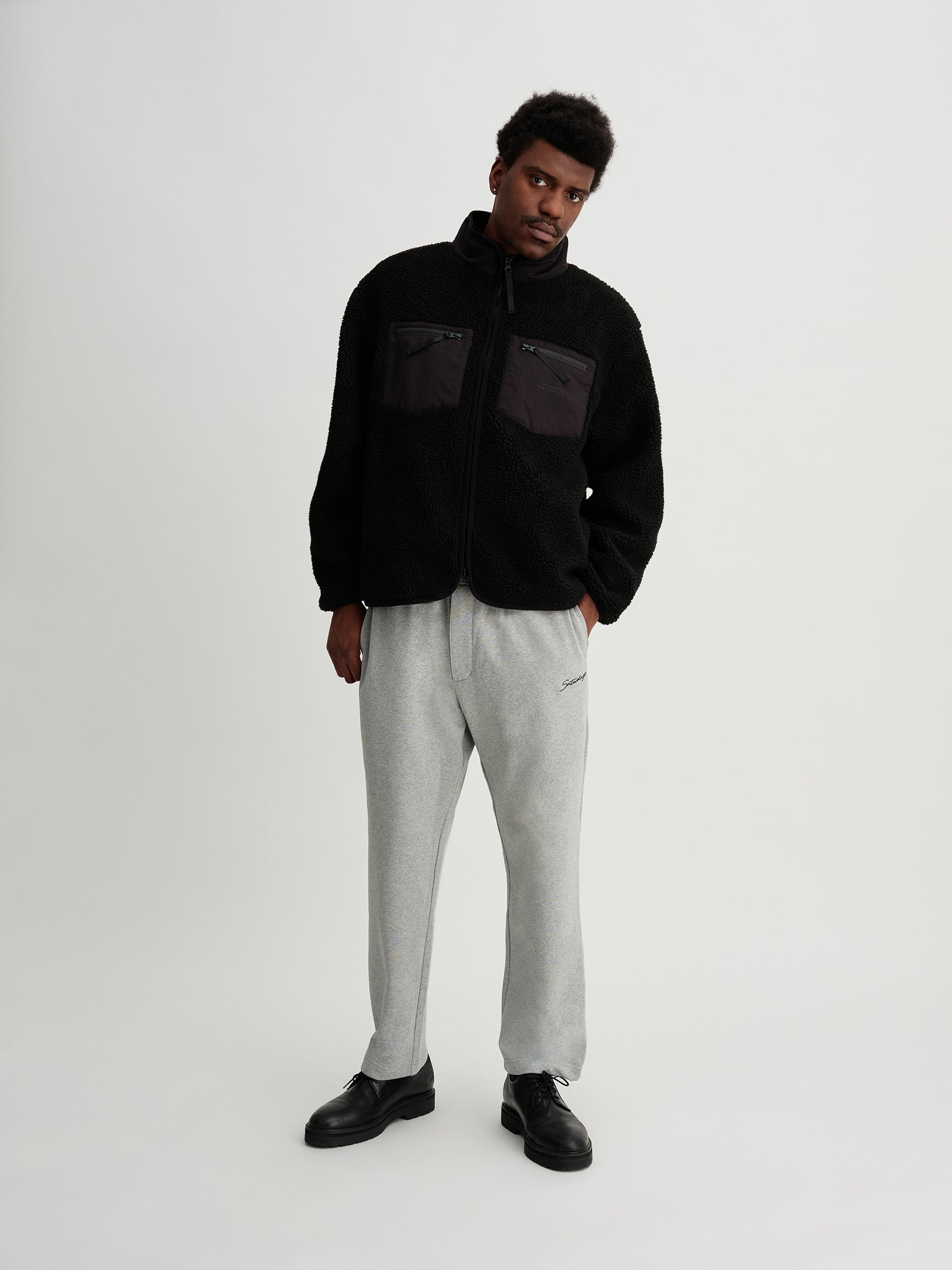 Black | Boa Fleece Zip Blouson | Saturdays NYC