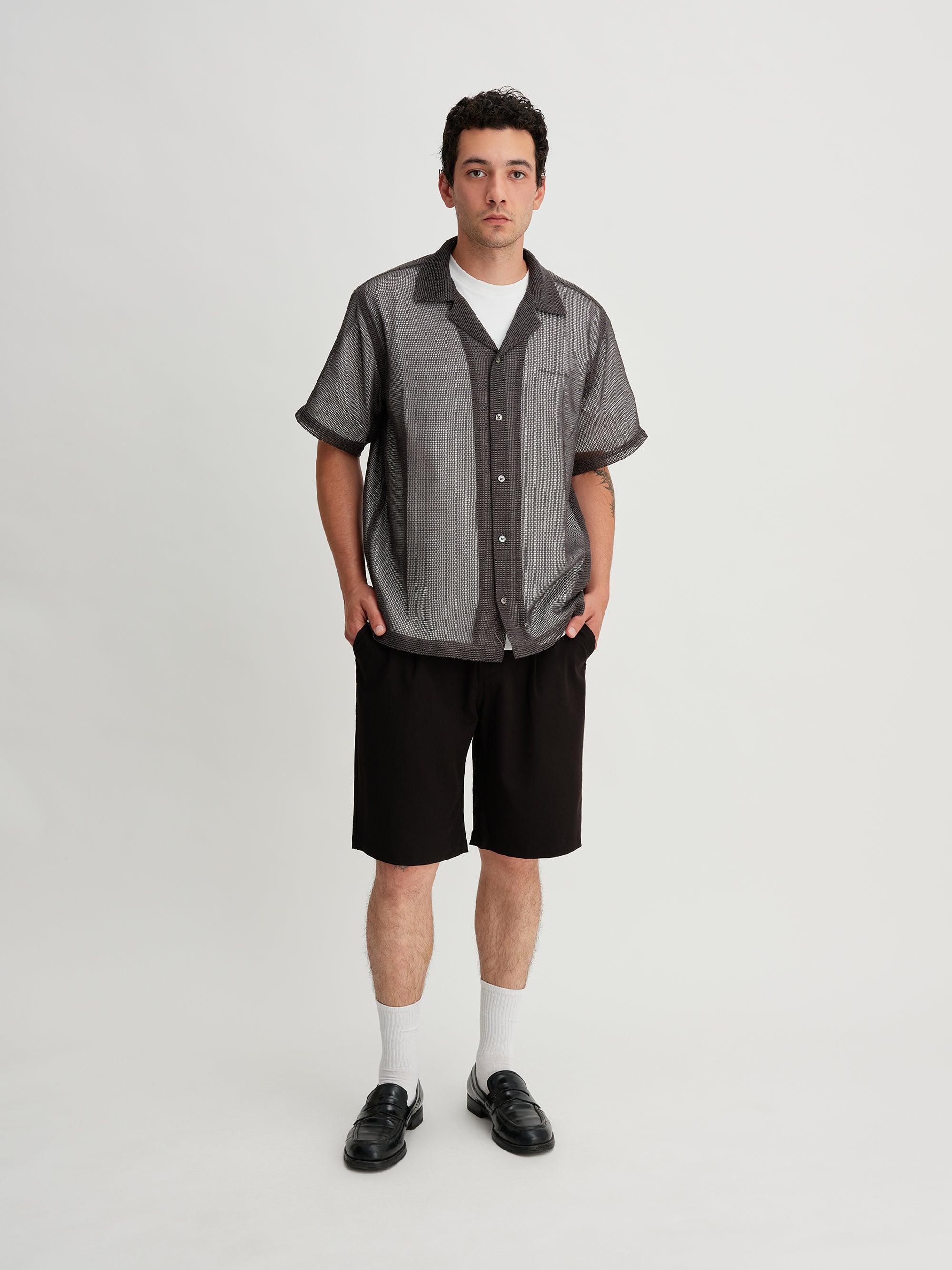 Black | Lightweight Wool Walk Shorts | Saturdays NYC