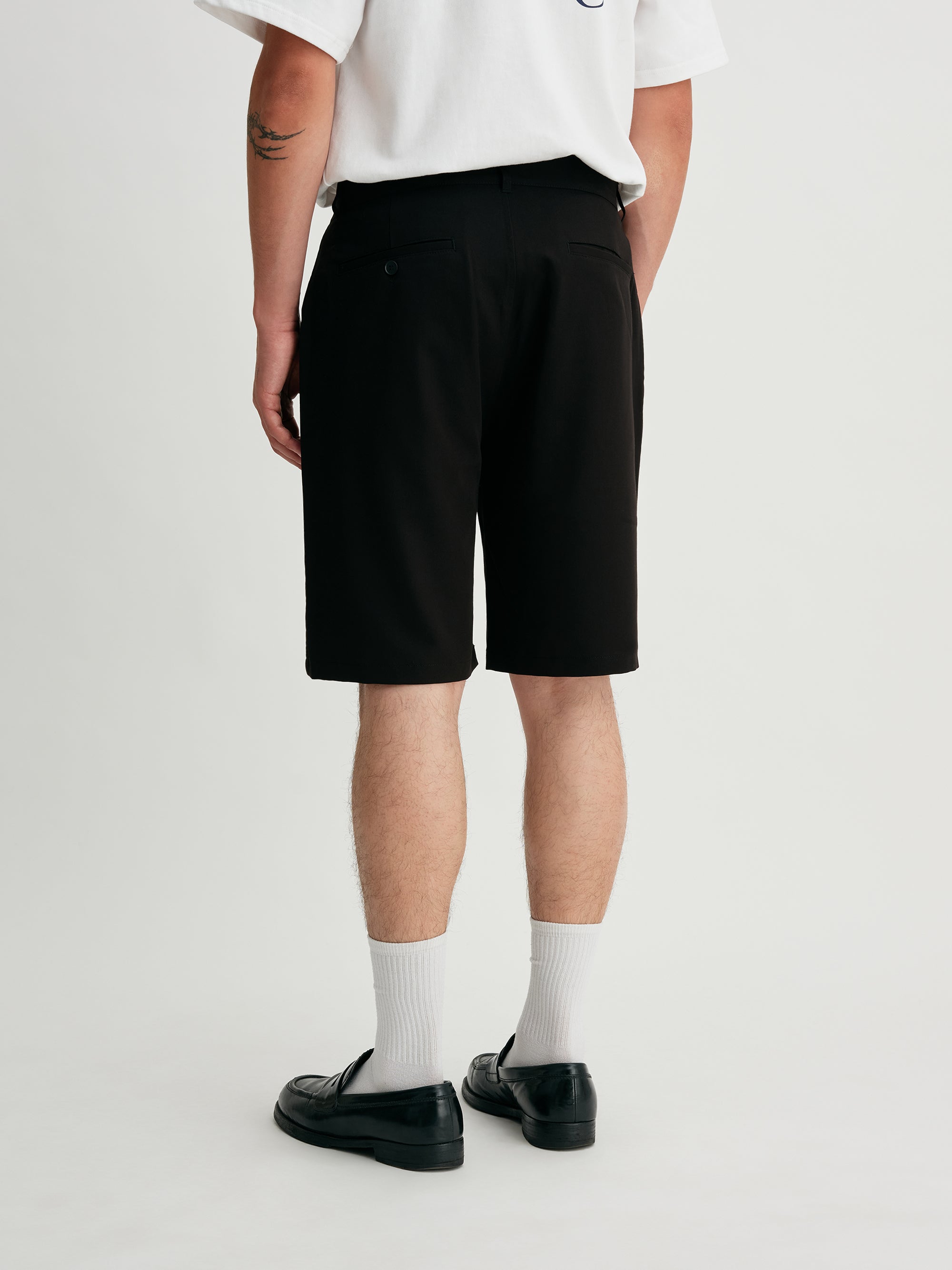 Black | Lightweight Wool Walk Shorts | Saturdays NYC