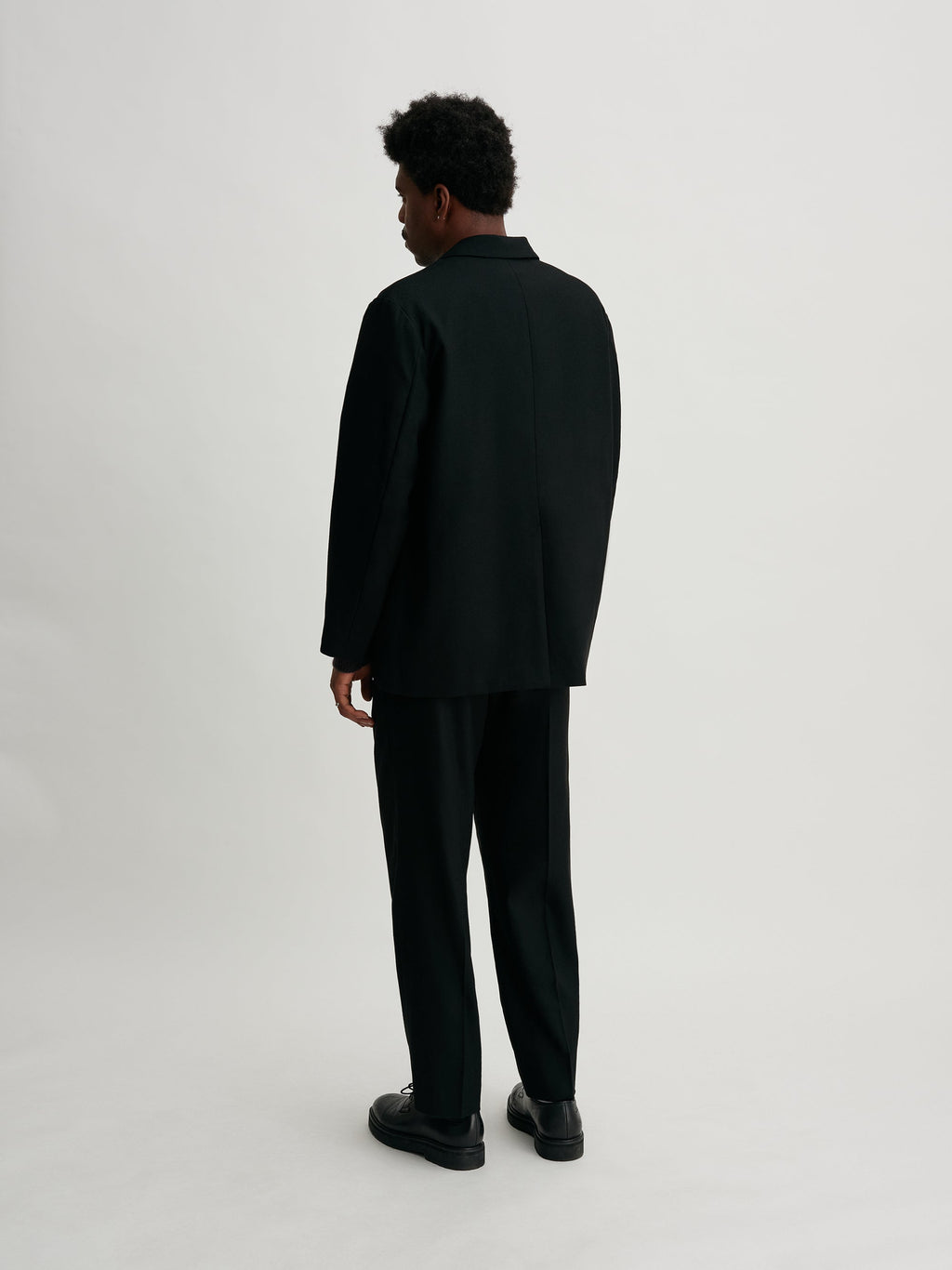 Black | Wool Saxony Tailored Jacket | Saturdays NYC