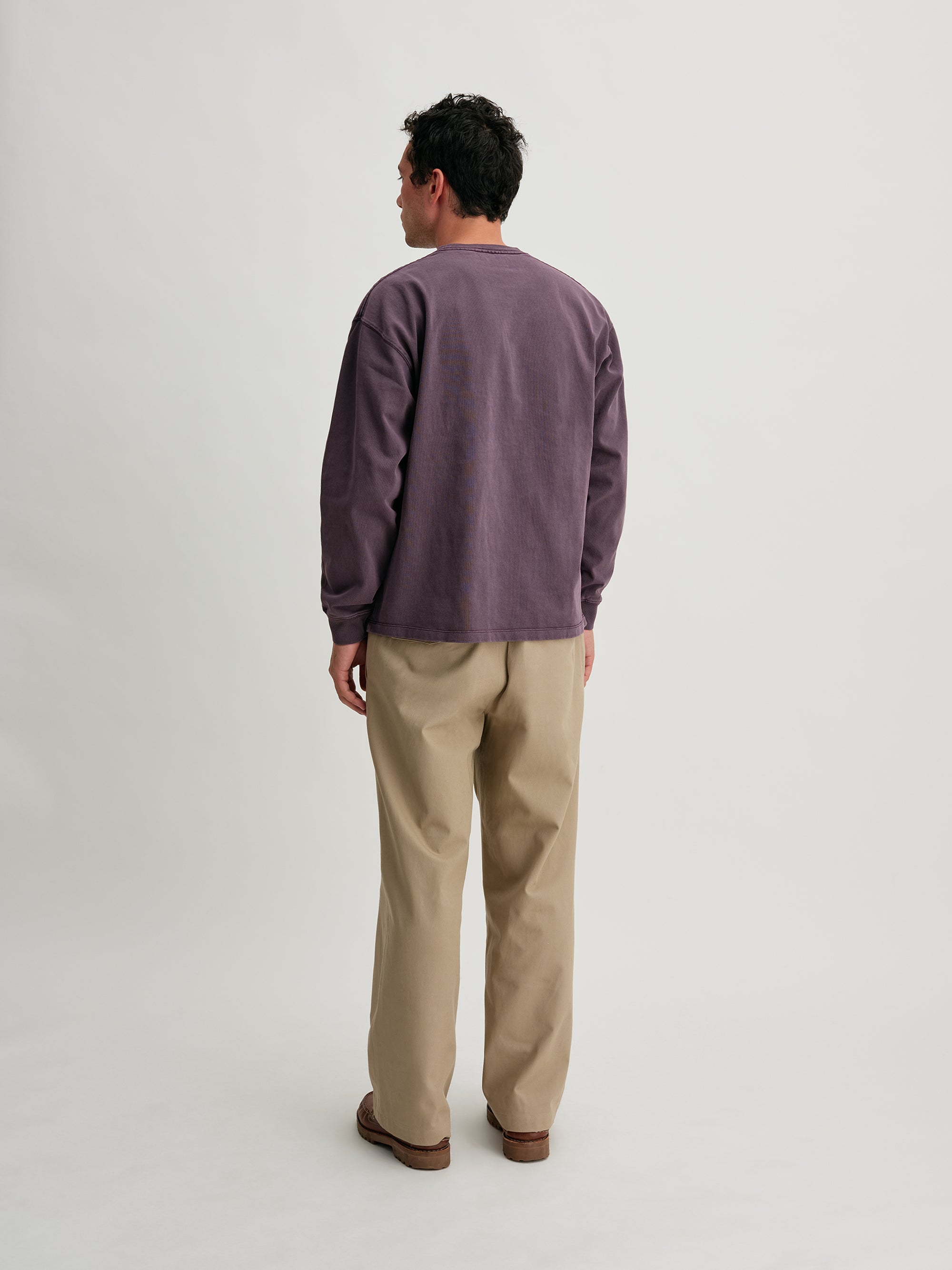 Purple | Heavy Weight Pigment LS Tee | Saturdays NYC