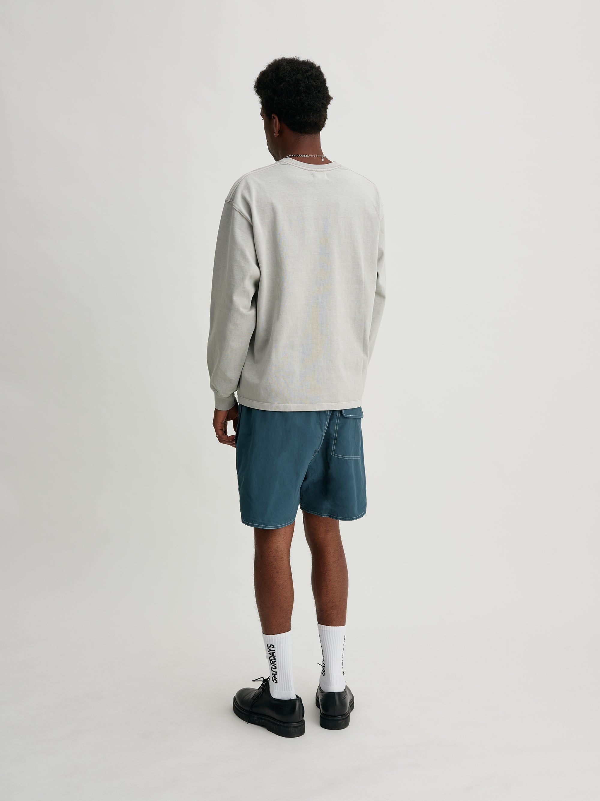 Light Grey | Heavy Weight Pigment LS Tee | Saturdays NYC